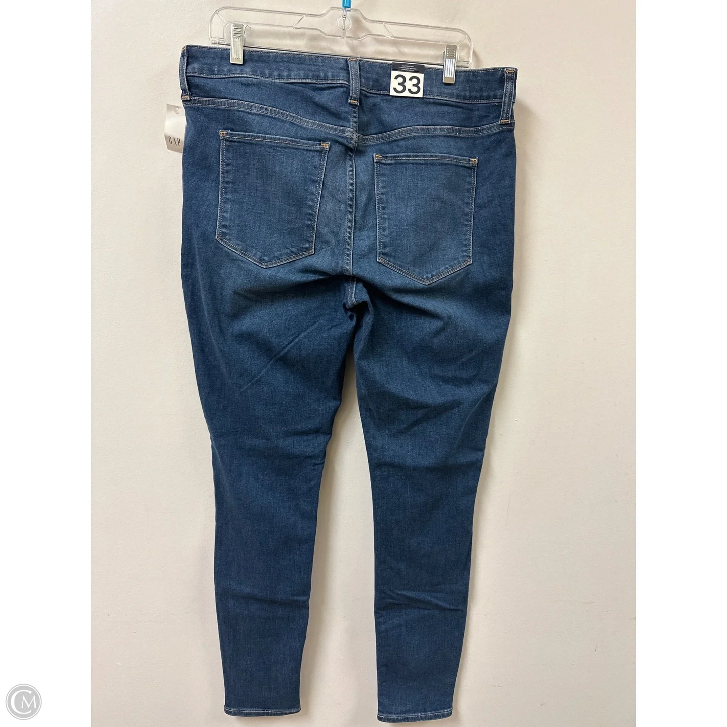 Jeans Skinny By Gap In Blue Denim, Size: 16