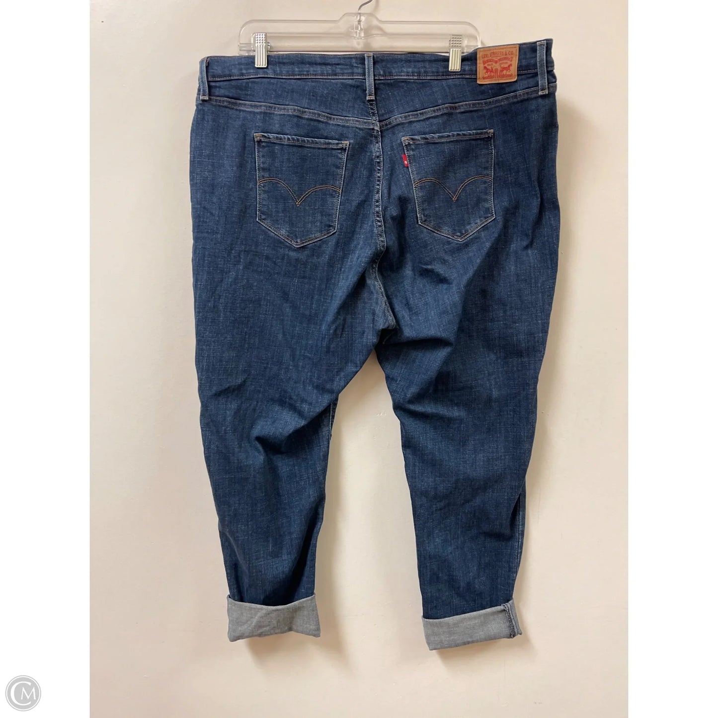 Jeans Skinny By Levis In Blue Denim, Size: 20