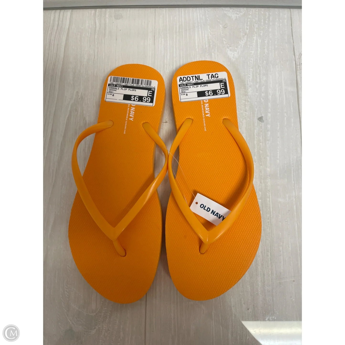 Sandals Flip Flops By Old Navy In Orange, Size: 8
