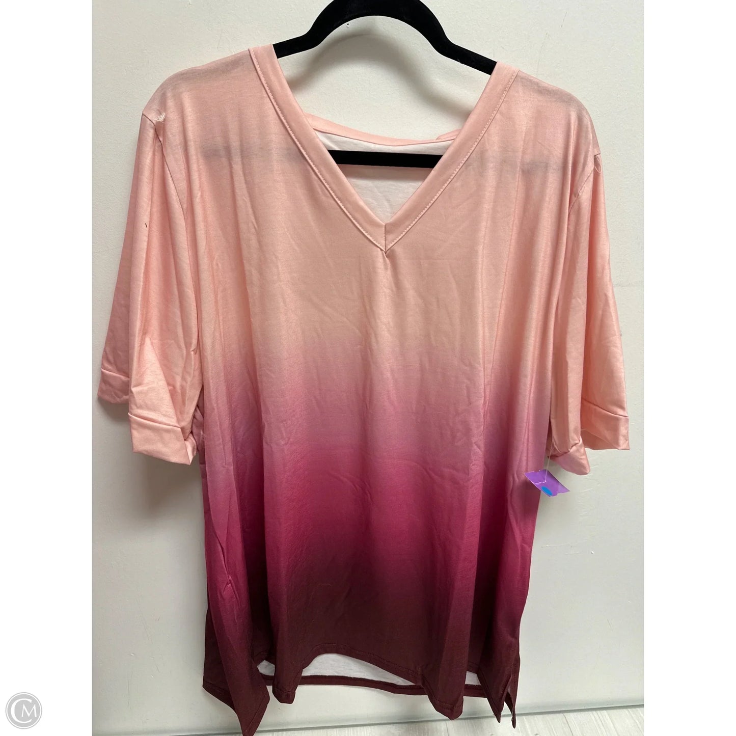 Top Short Sleeve By Clothes Mentor In Ombre Print, Size: 3x