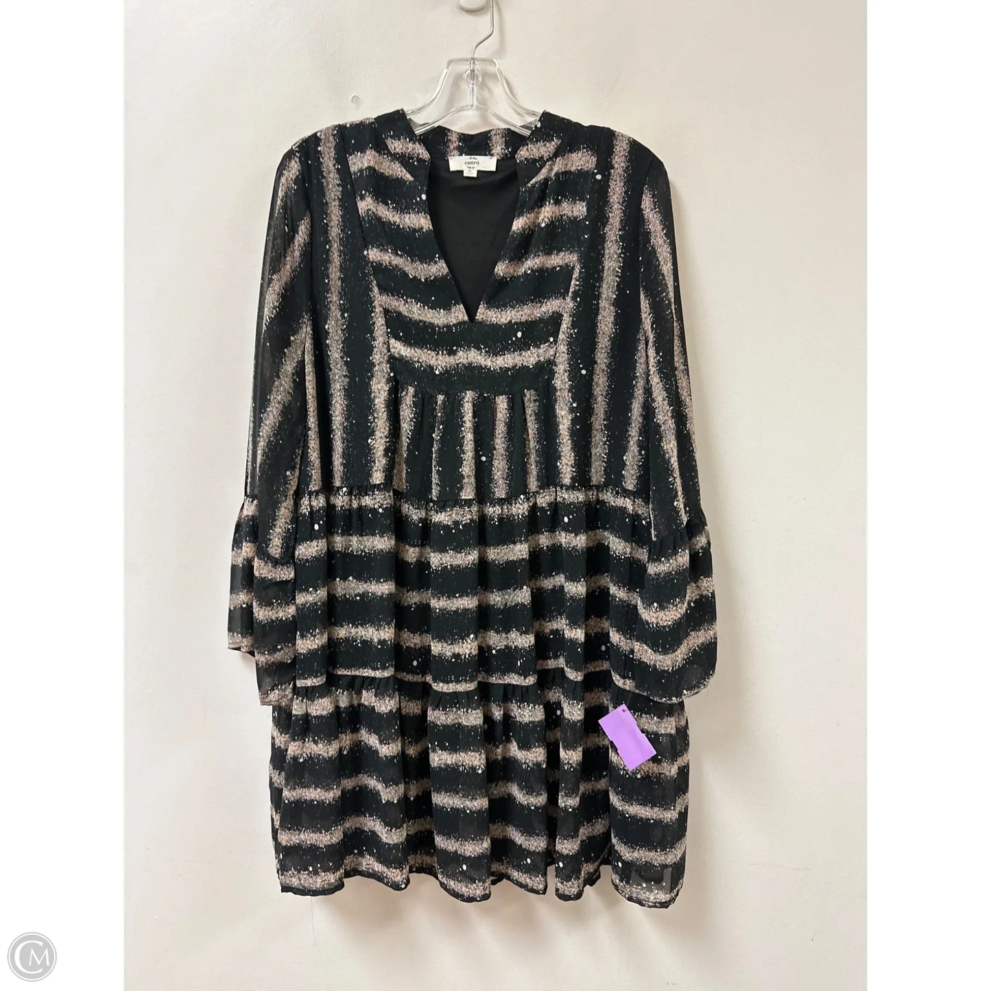 Dress Casual Short By Entro In Black & Cream, Size: M