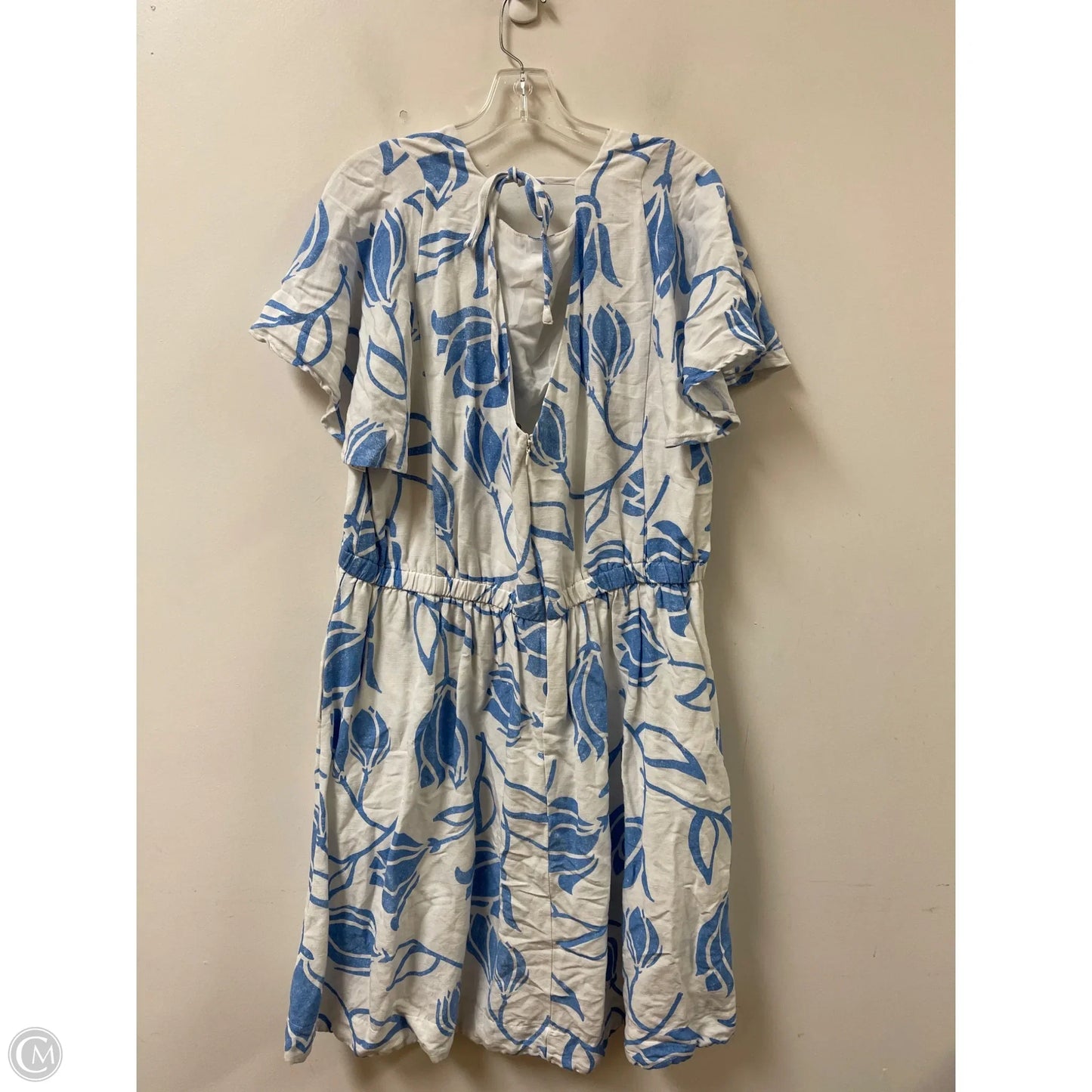 Dress Casual Short By Lane Bryant In Blue & White, Size: 2x