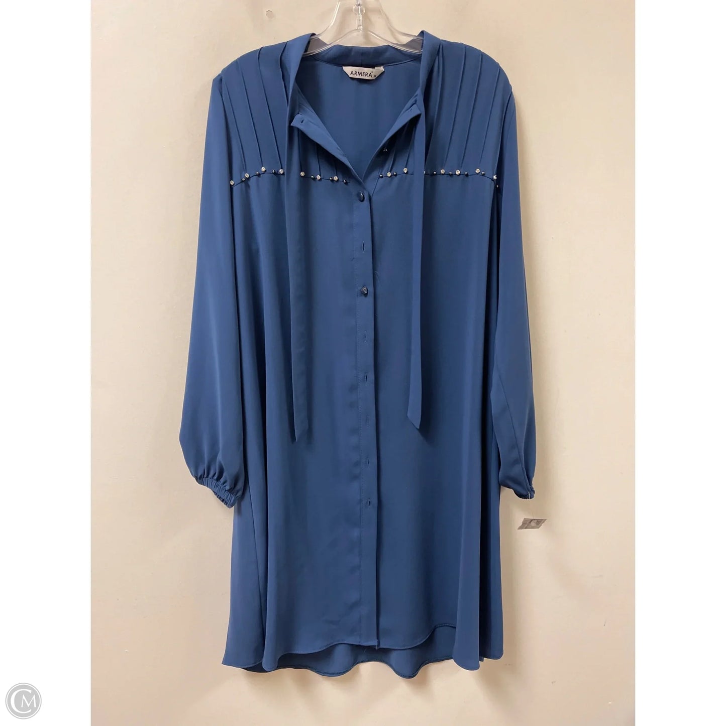 Dress Casual Midi By Clothes Mentor In Blue, Size: Xl