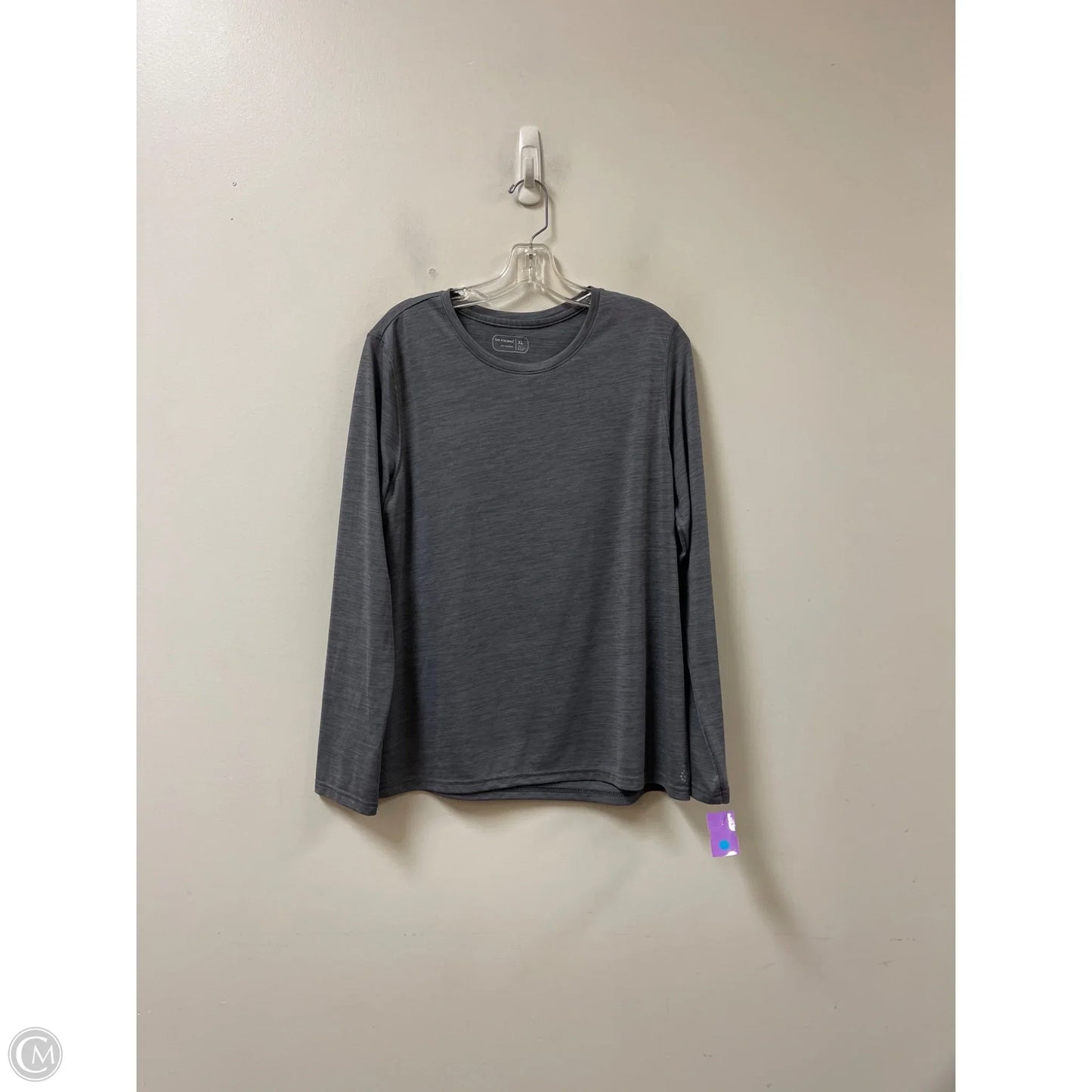 Athletic Top Long Sleeve Crewneck By Be Inspired In Grey, Size: Xl