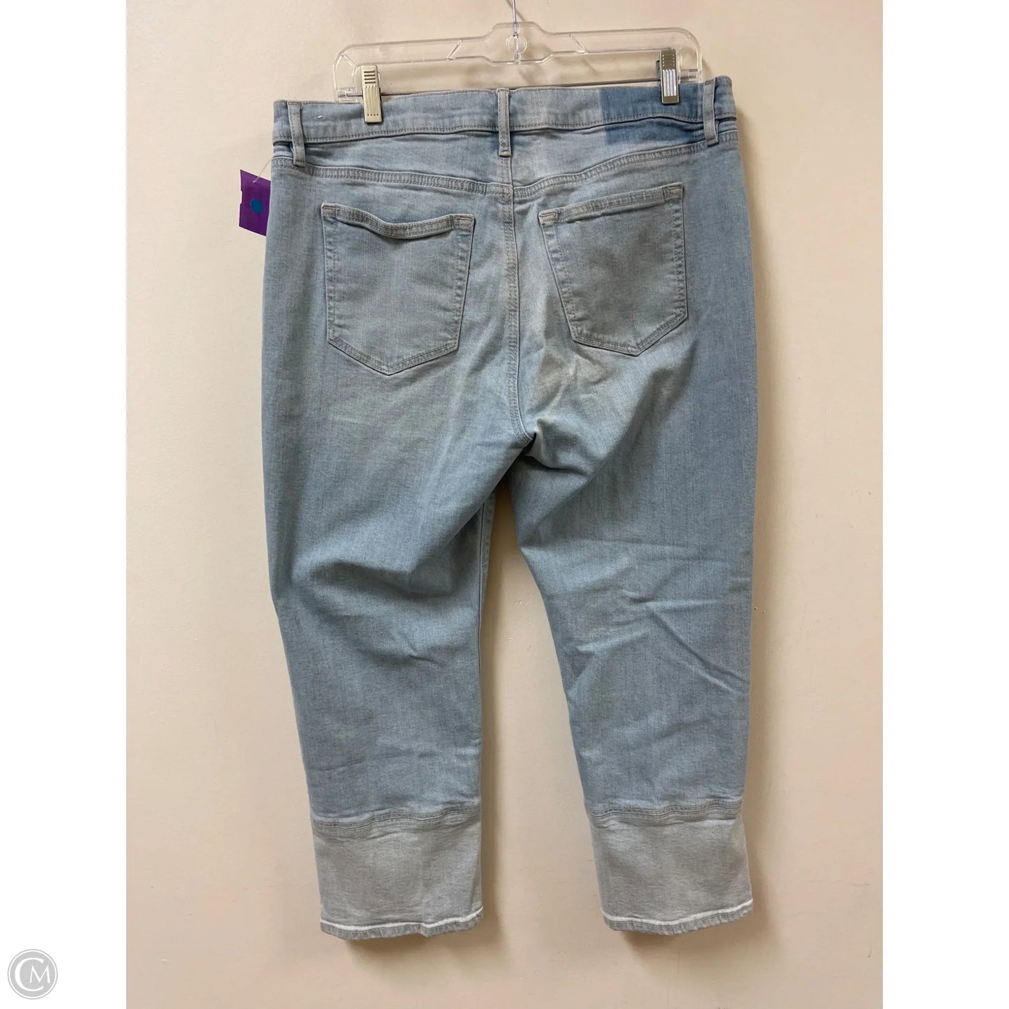Jeans Straight By Loft In Blue Denim, Size: 14