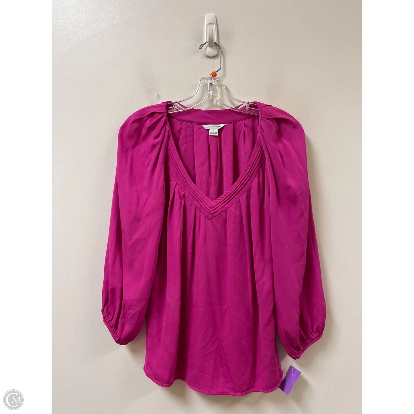 Top Long Sleeve Designer By Diane Von Furstenberg In Pink, Size: Xs