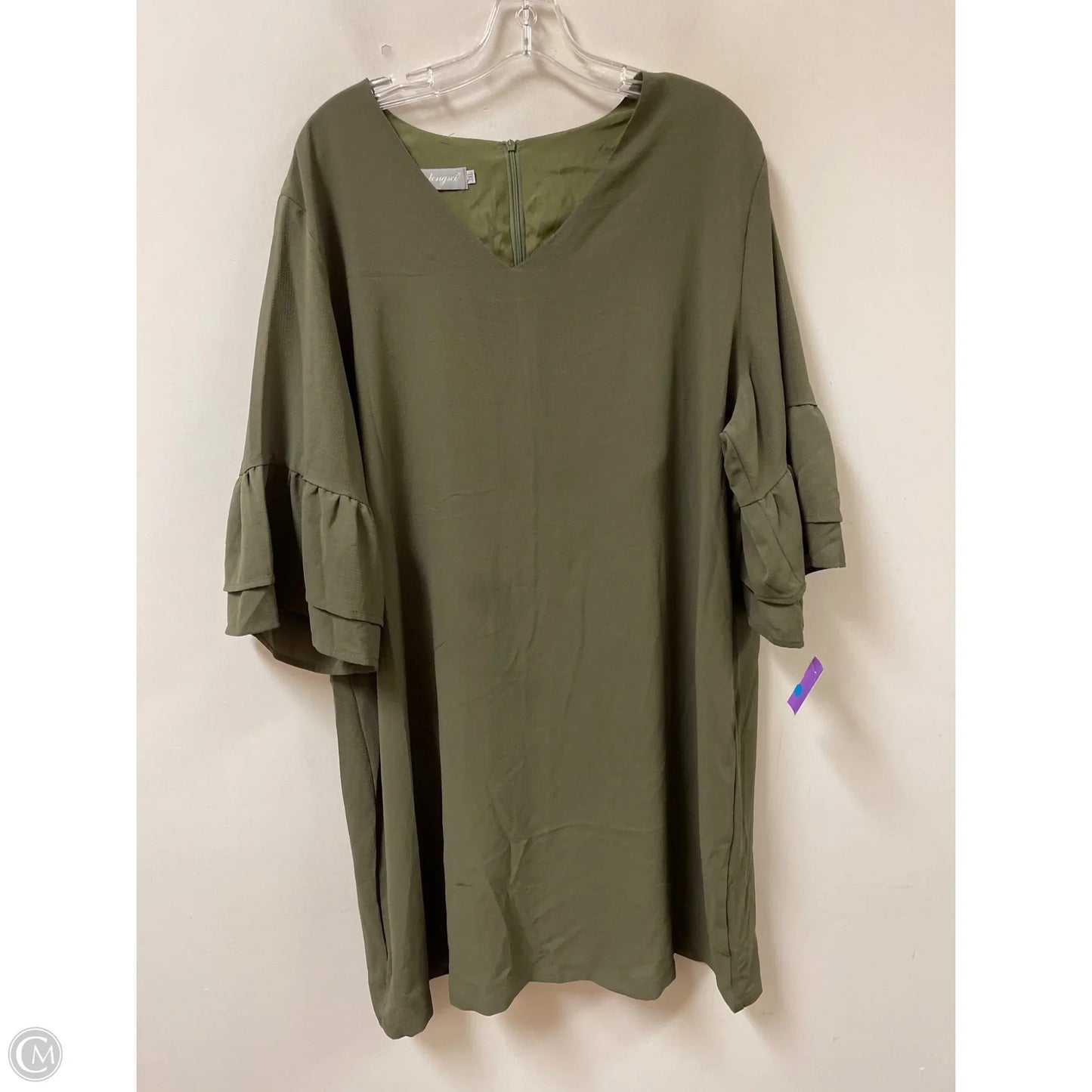 Dress Casual Short By Clothes Mentor In Green, Size: 3x