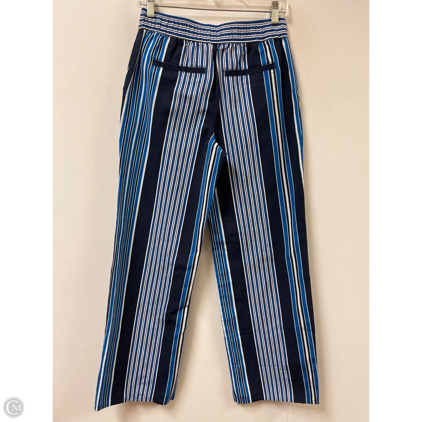 Pants Wide Leg By Loft In Blue & White, Size: 0
