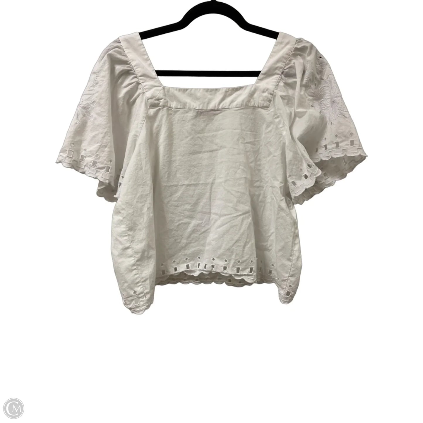Top Short Sleeve By Loft In White, Size: S