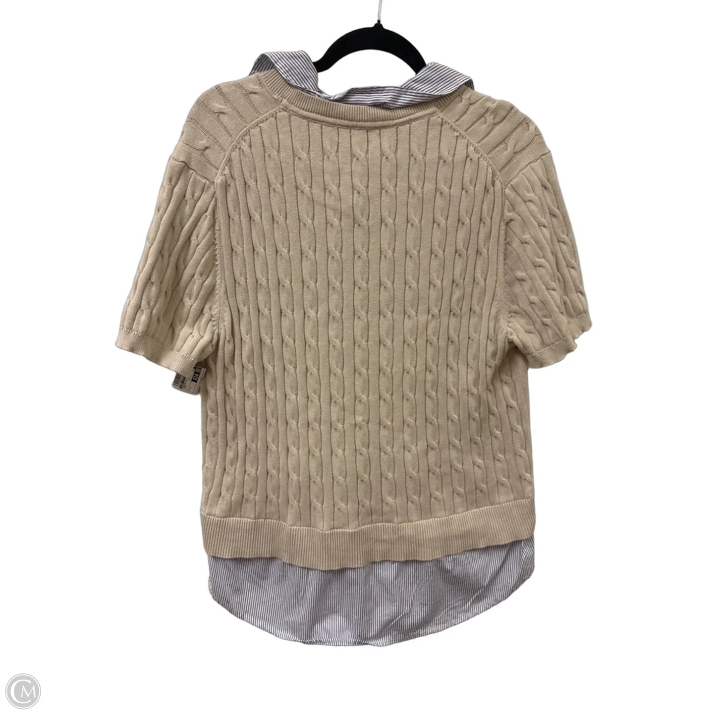 Sweater Short Sleeve By Tommy Hilfiger In Cream, Size: L
