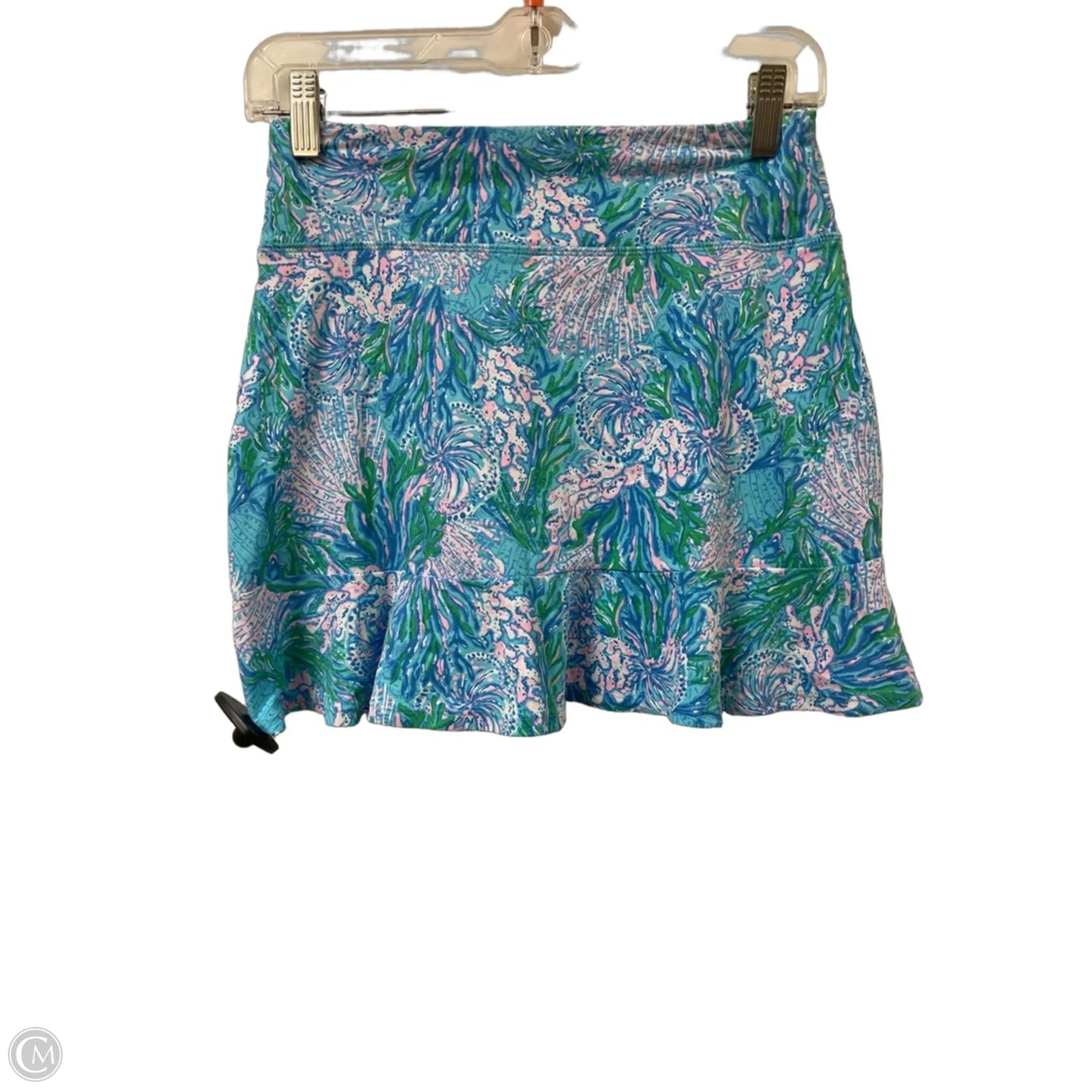 Skort Designer By Lilly Pulitzer In Blue & Green, Size: Xs
