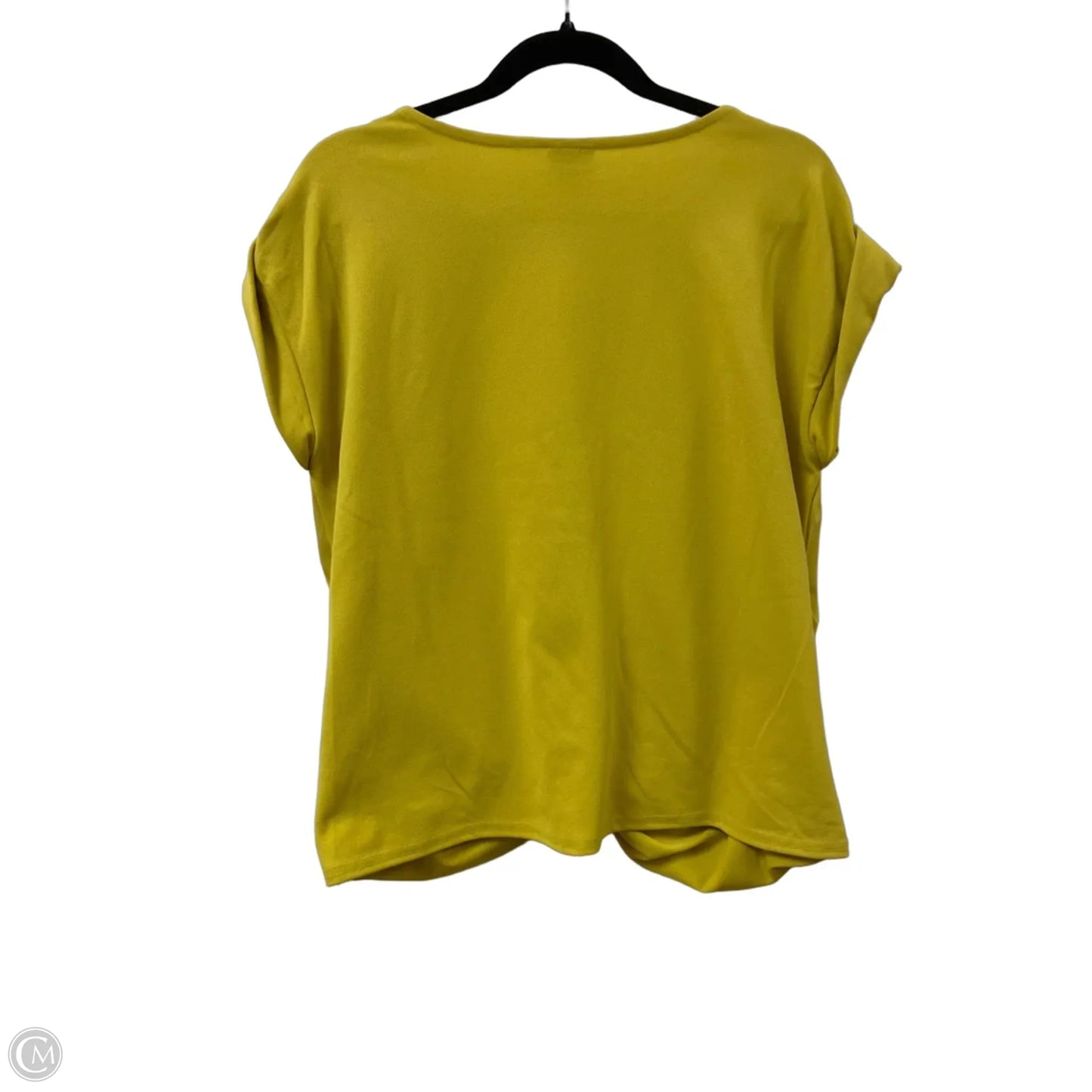 Top Short Sleeve By Worthington In Yellow, Size: L