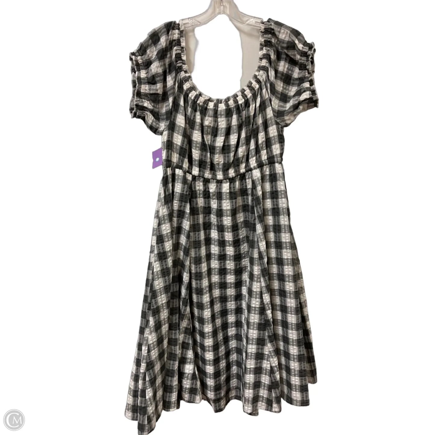 Dress Casual Midi By Torrid In Grey & White, Size: 1x