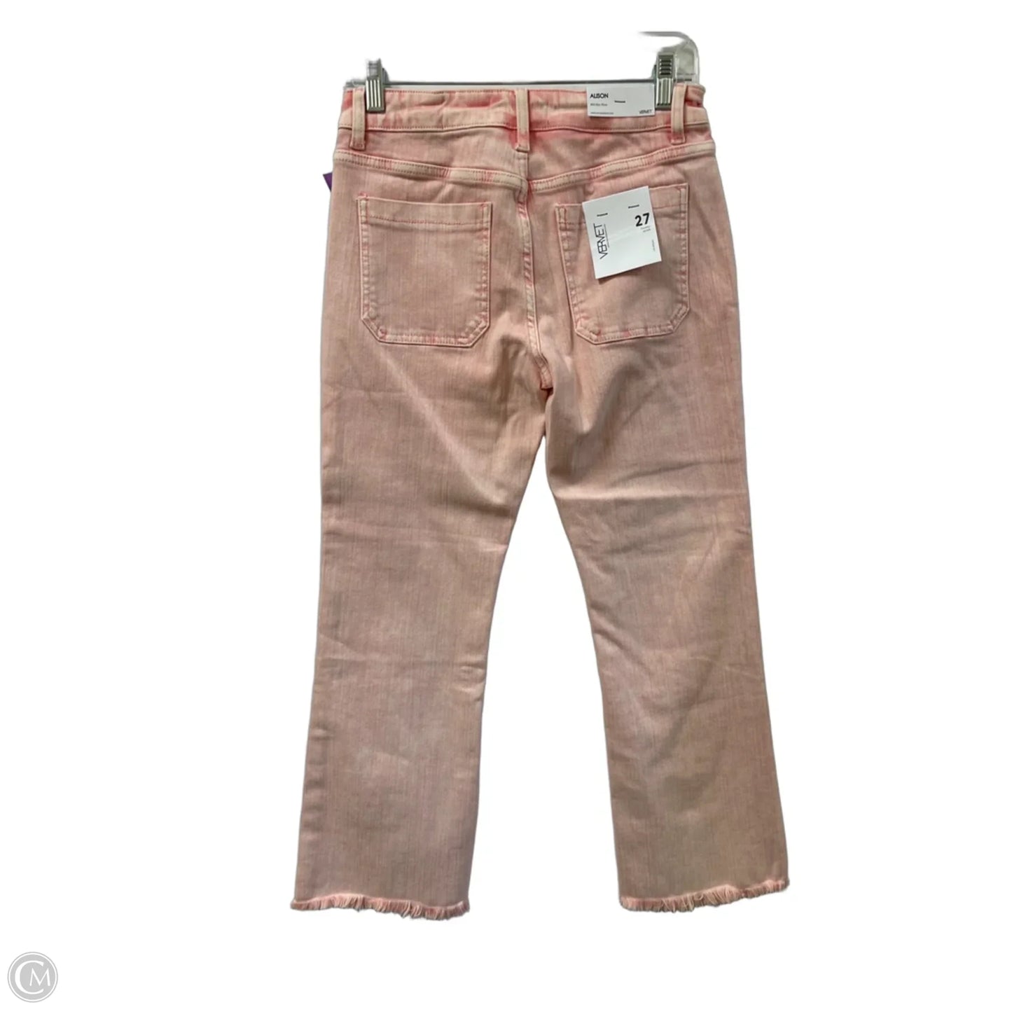 Jeans Flared By Vervet In Pink Denim, Size: 4