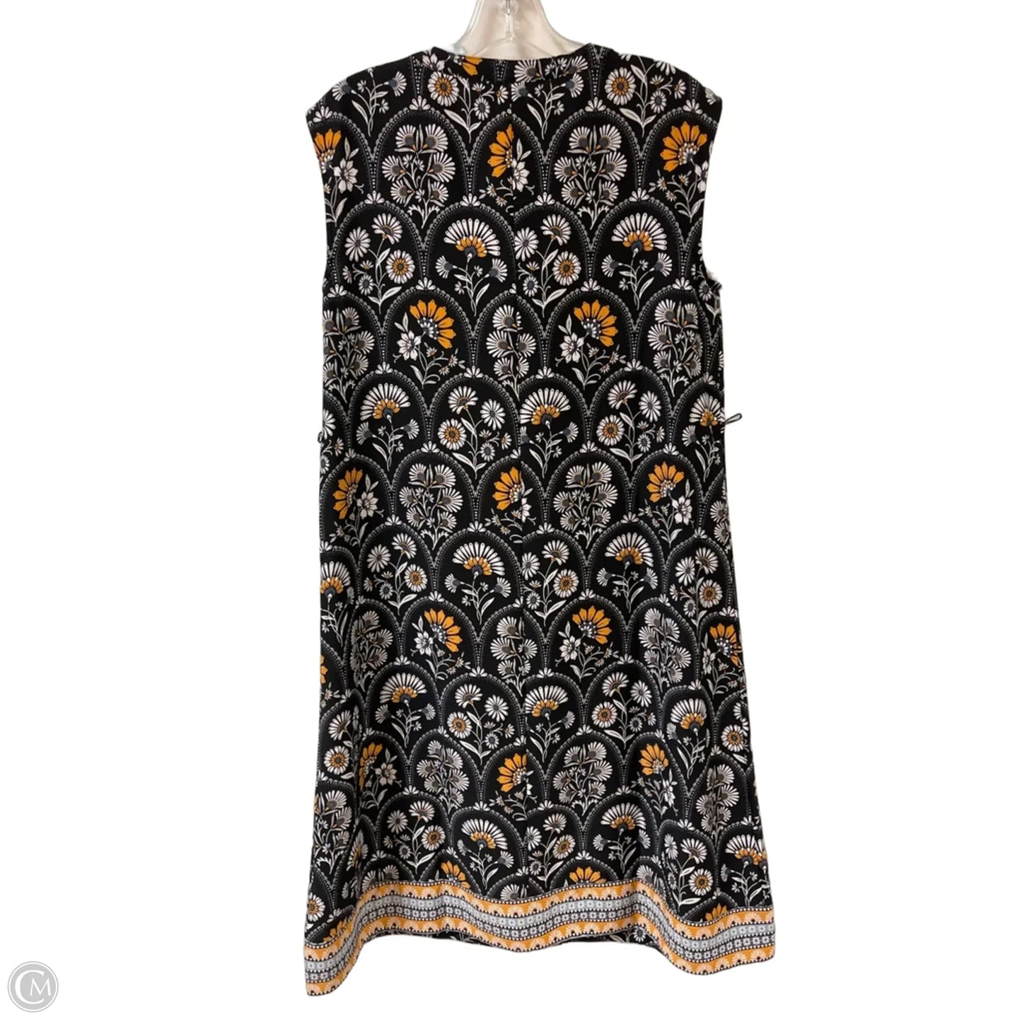 Dress Casual Midi By Loft In Black & Yellow, Size: Sp