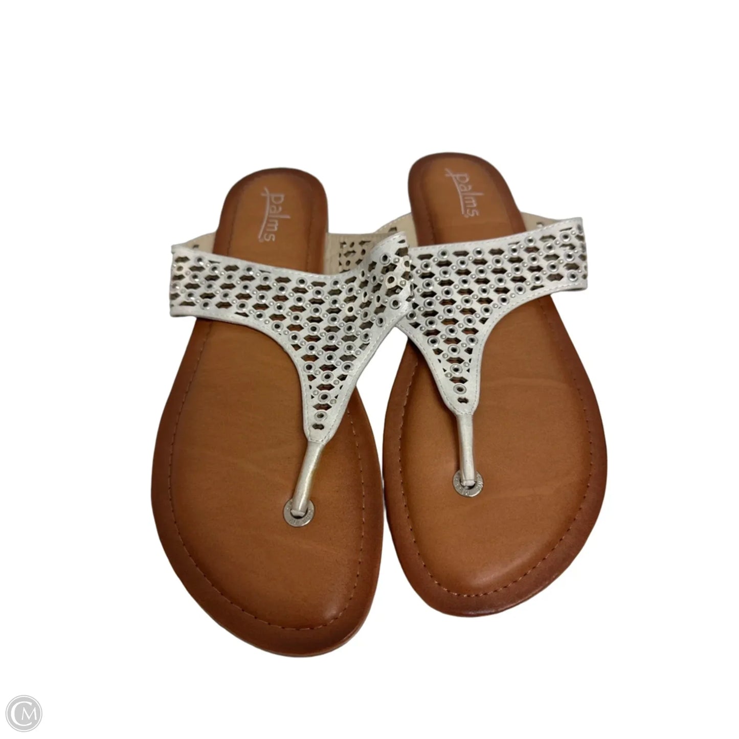 Sandals Flip Flops By Clothes Mentor In White, Size: 11