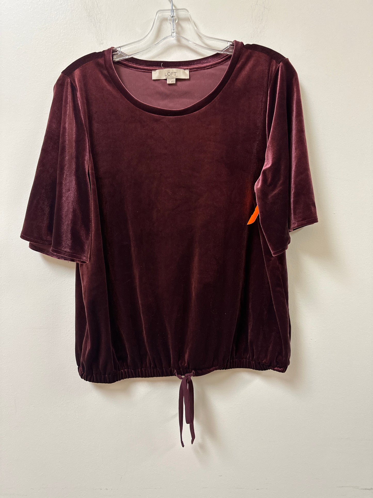 Top Short Sleeve By Loft In Pink, Size: S