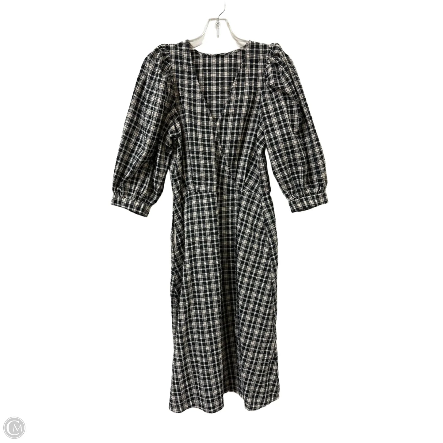 Dress Casual Midi By Clothes Mentor In Black & White, Size: S
