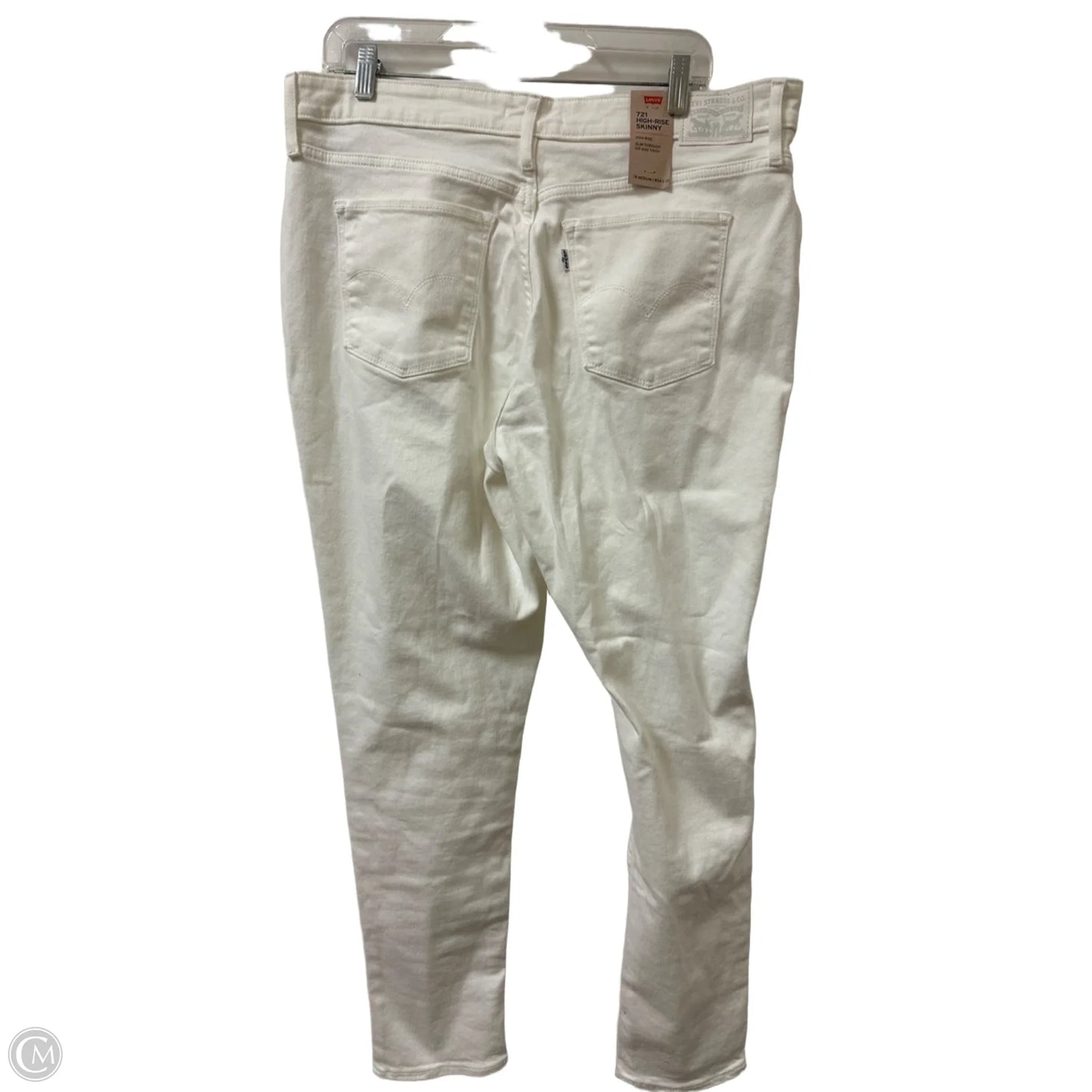 Jeans Skinny By Levis In White Denim, Size: 18