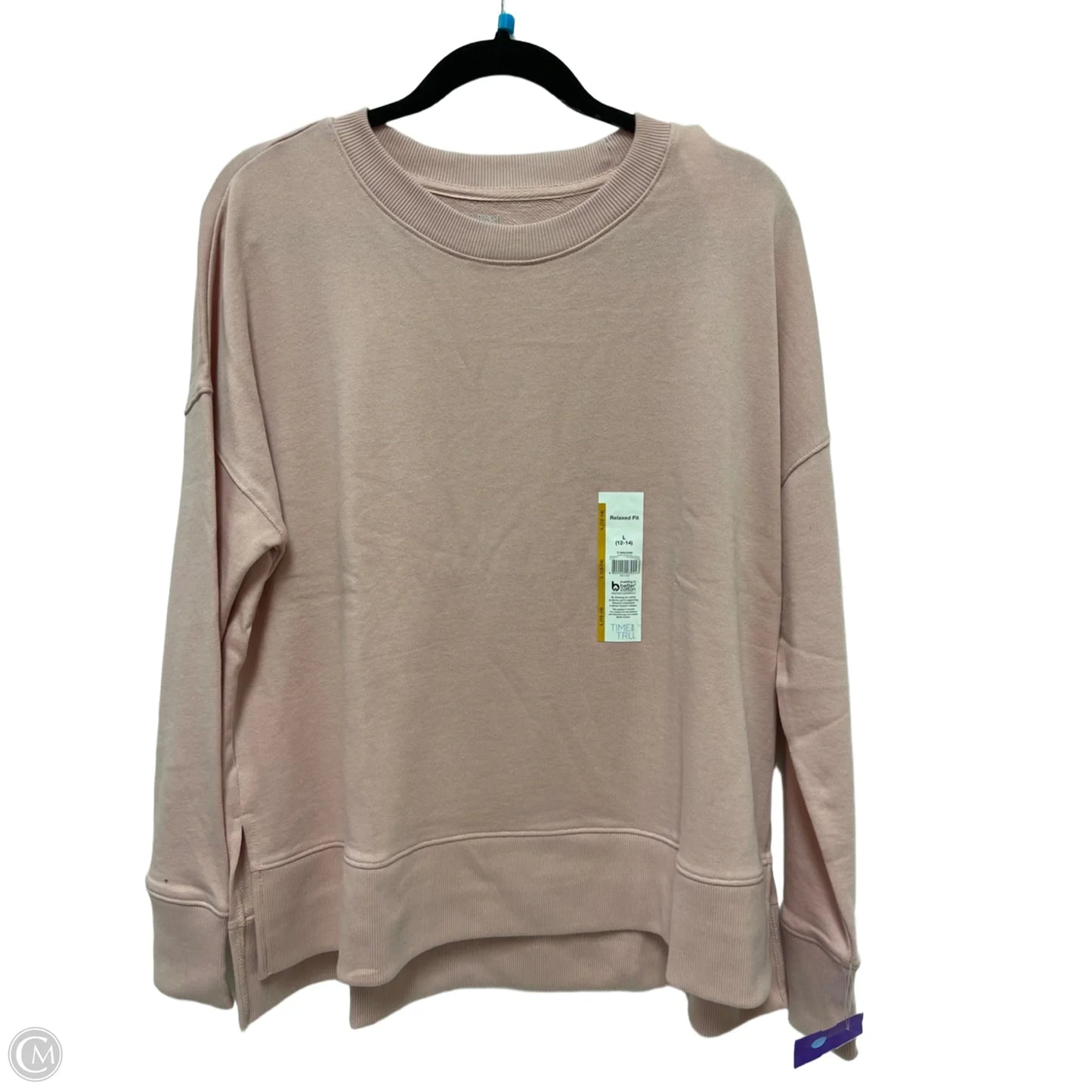 Sweatshirt Crewneck By Time And Tru In Pink, Size: L