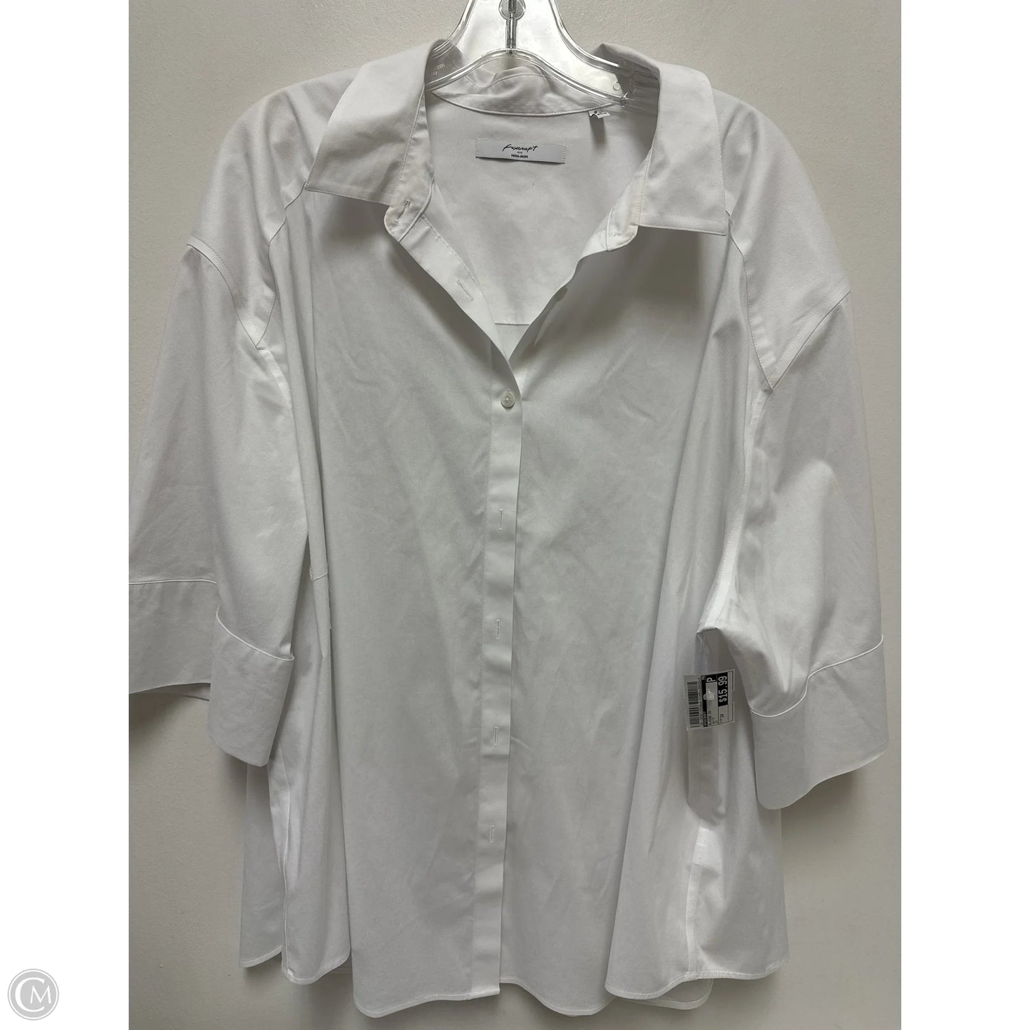 Blouse Short Sleeve By Foxcroft Size: 2x