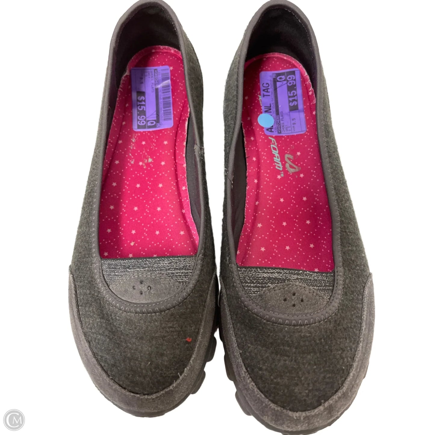 Shoes Flats By Skechers In Grey, Size: 9.5