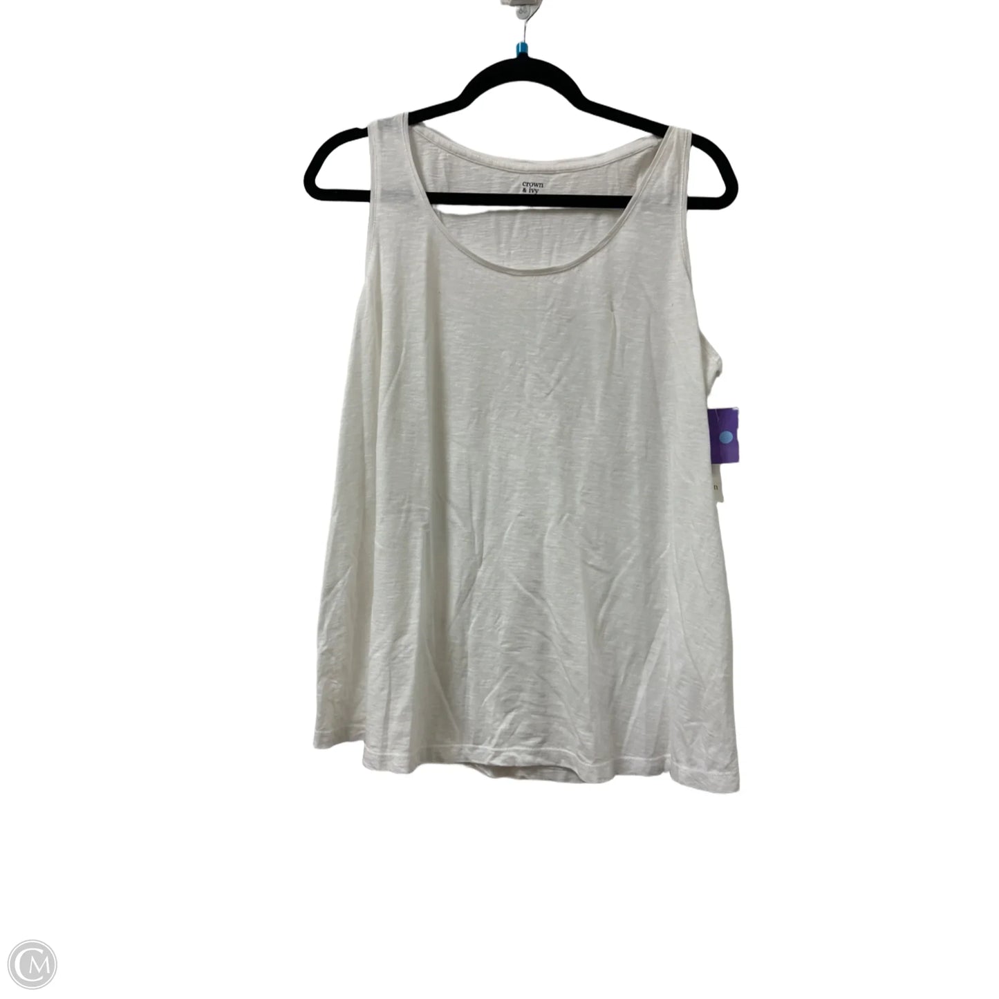 Top Sleeveless By Crown And Ivy In White, Size: 1x