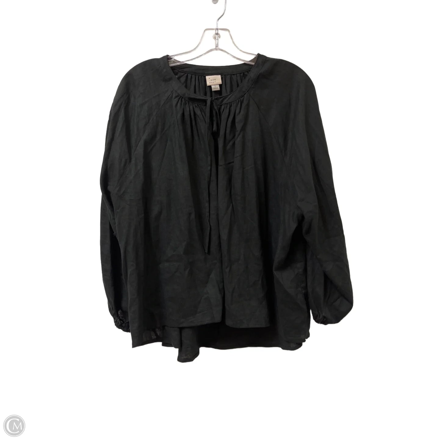 Top Long Sleeve By A New Day In Black, Size: L