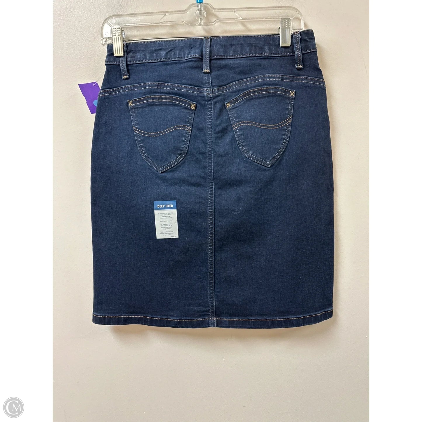 Skirt Mini & Short By Lee In Blue Denim, Size: 6