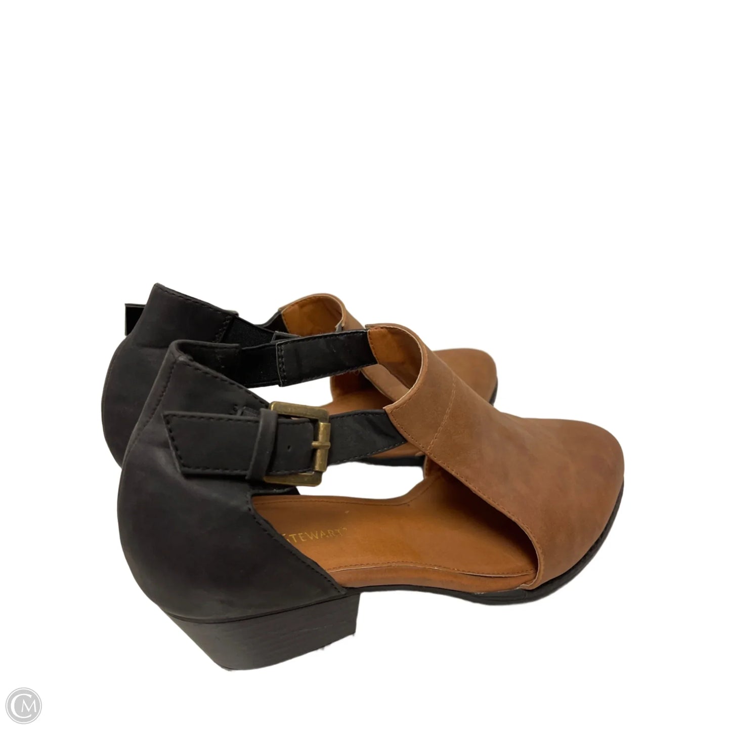 Boots Ankle Flats By Ashley Stewart In Black & Brown, Size: 10