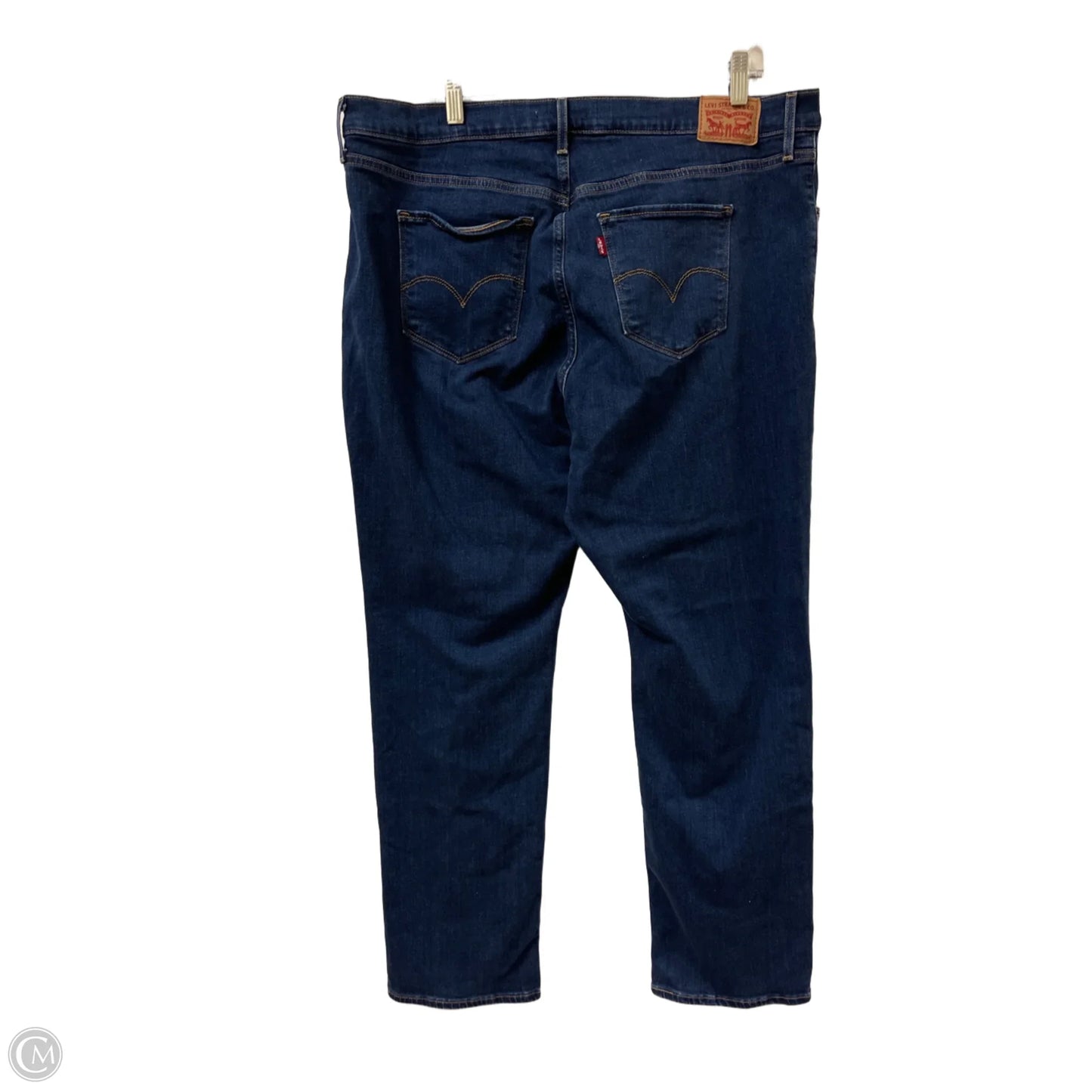 Jeans Straight By Levis In Blue Denim, Size: 18