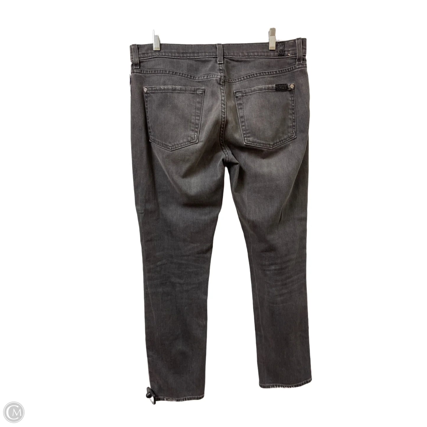 Jeans Skinny By 7 For All Mankind In Grey Denim, Size: 10