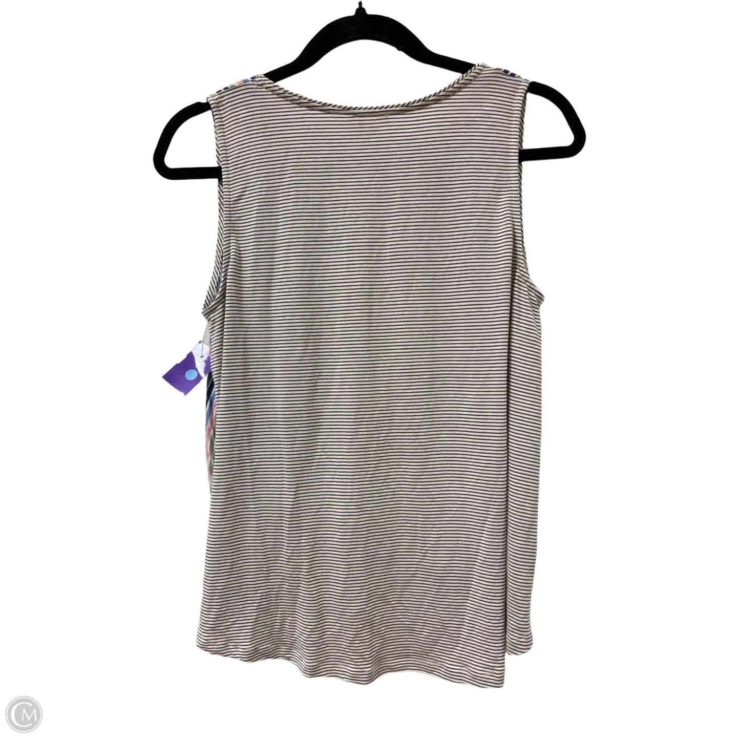 Top Sleeveless By Hem & Thread In Striped Pattern, Size: S
