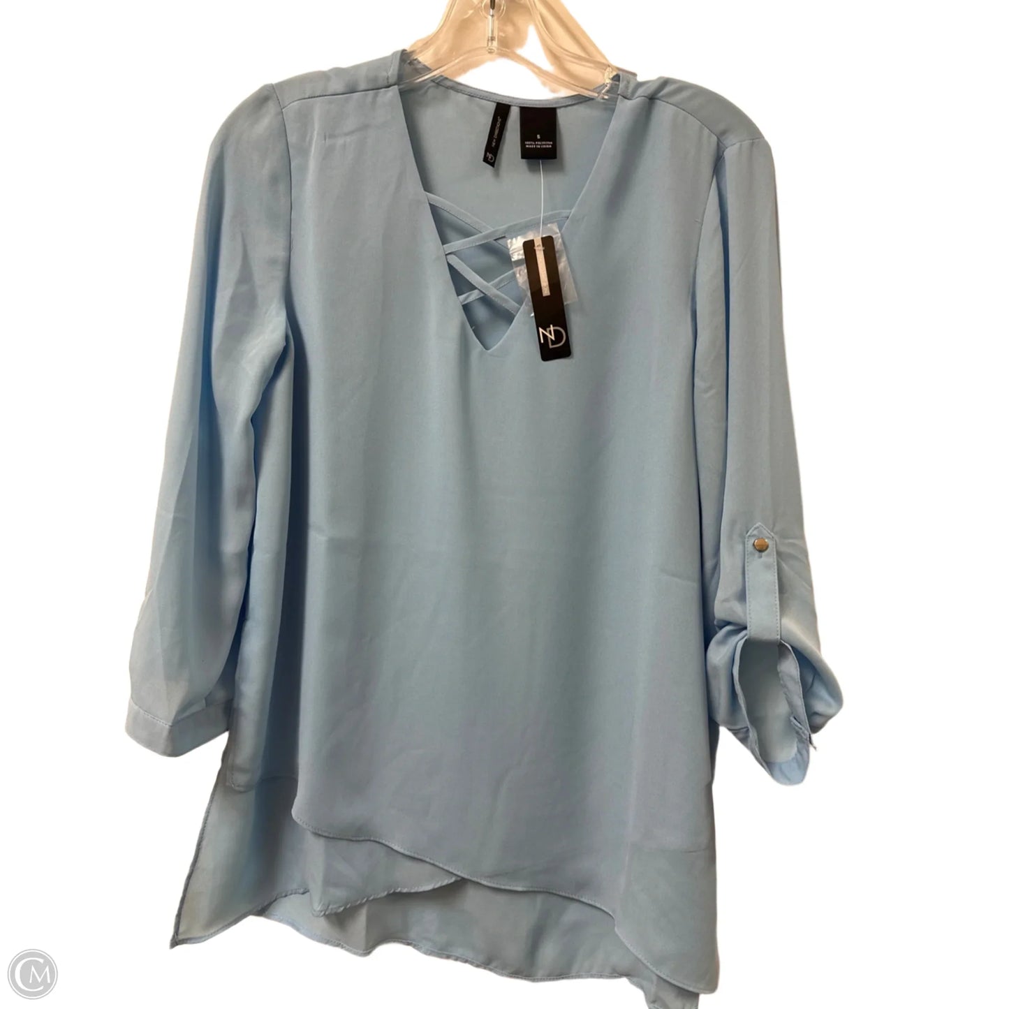 Top Long Sleeve By New Directions In Blue, Size: S