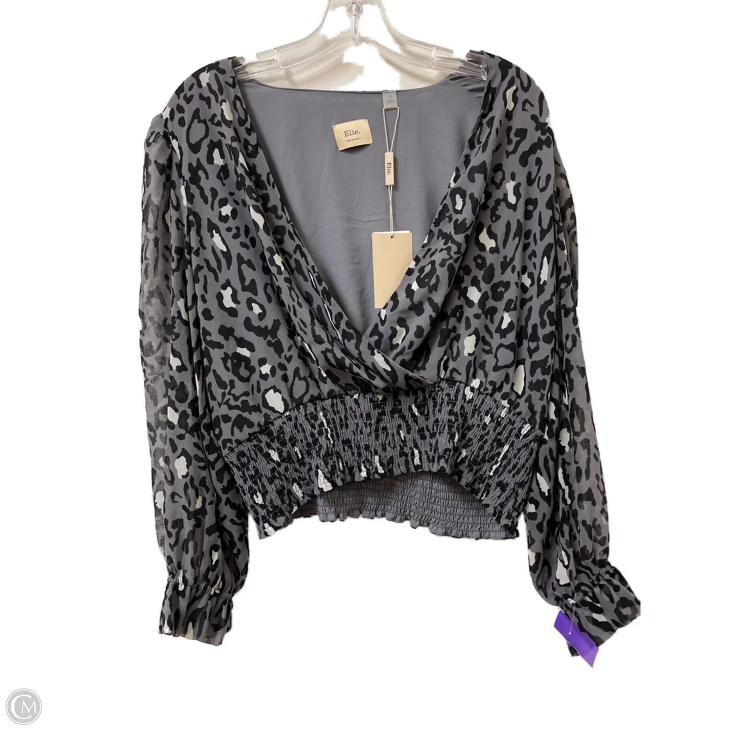 Top Long Sleeve By Elie Tahari In Animal Print, Size: L
