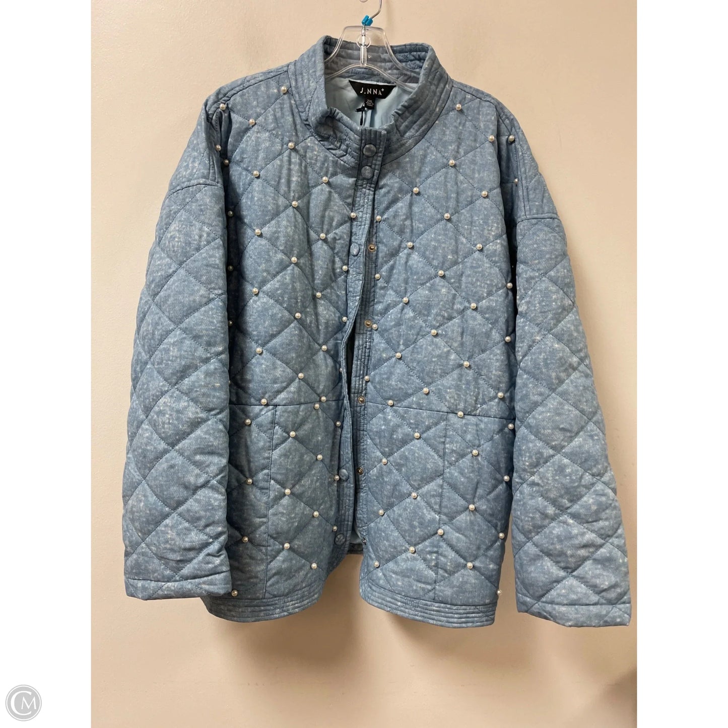 Jacket Puffer & Quilted By Clothes Mentor In Blue, Size: 2x