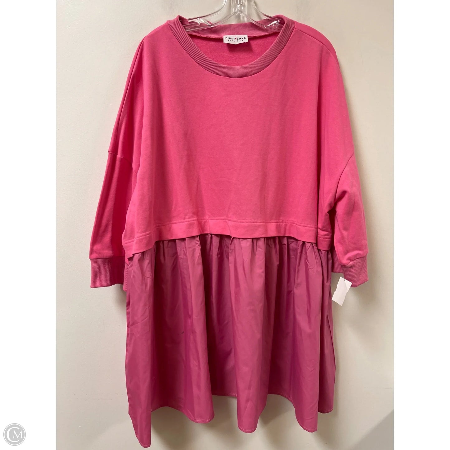 Top Long Sleeve By First Love In Pink, Size: 2x