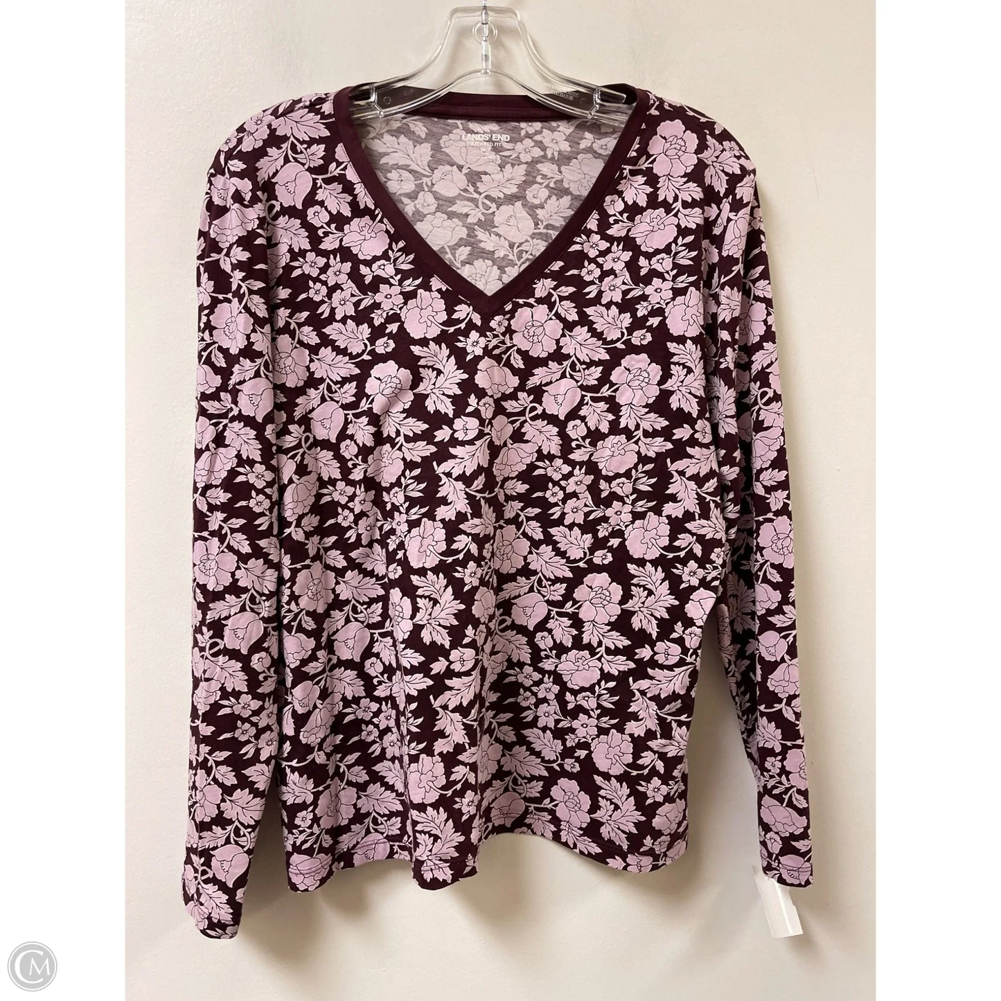 Top Long Sleeve By Lands End In Purple, Size: M