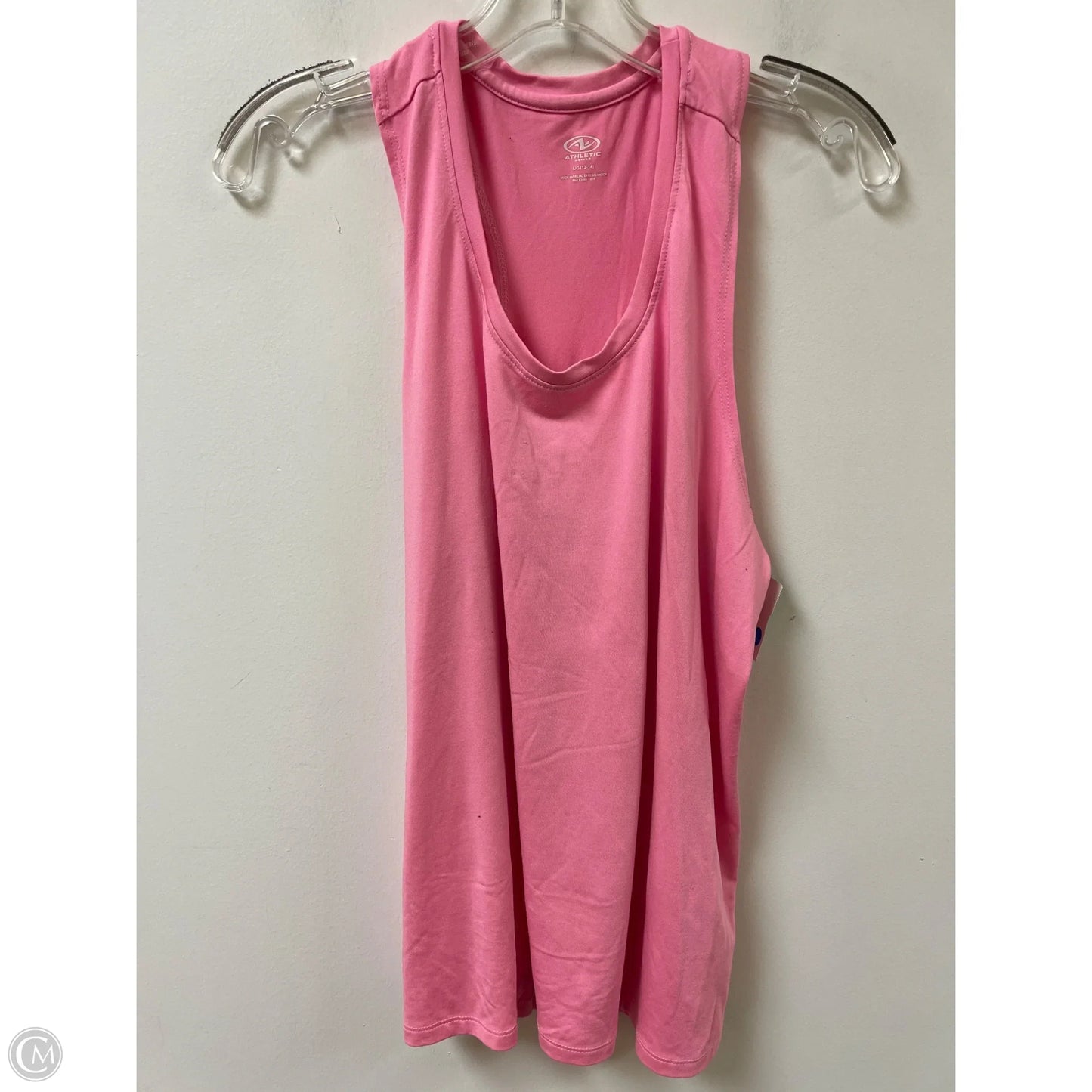 Athletic Tank Top By Athletic Works In Pink, Size: L