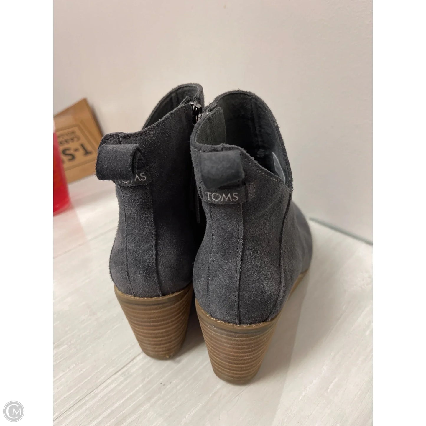 Boots Ankle Heels By Toms In Grey, Size: 6