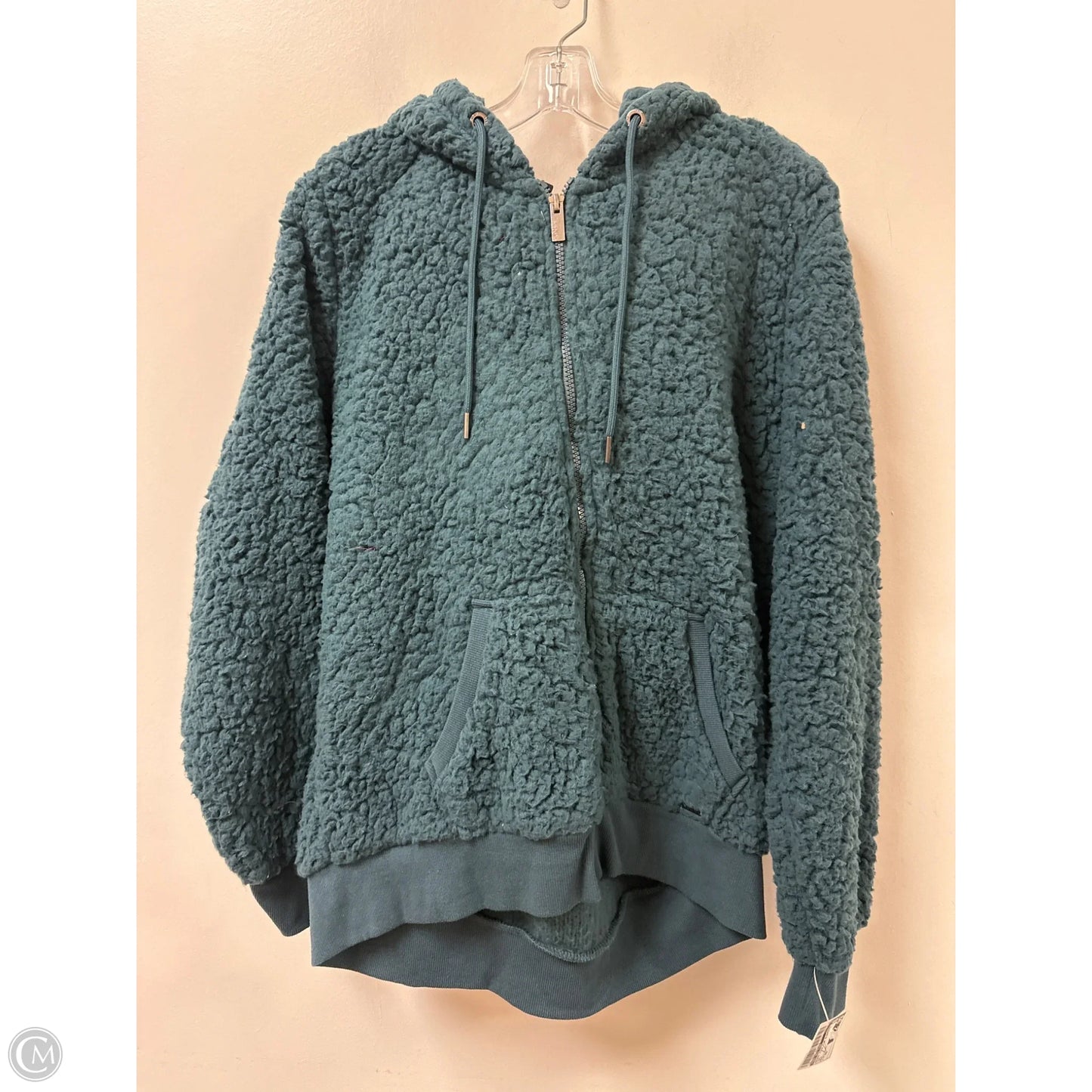 Jacket Faux Fur & Sherpa By Marc New York In Teal, Size: Xl