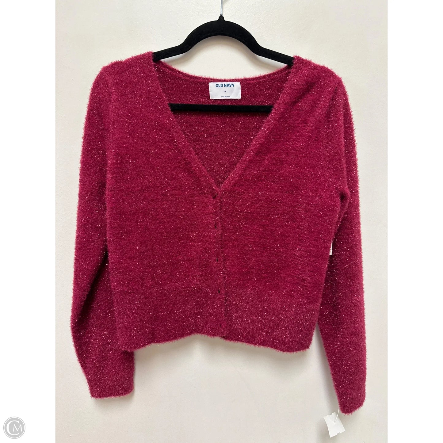 Sweater Cardigan By Old Navy In Red, Size: M