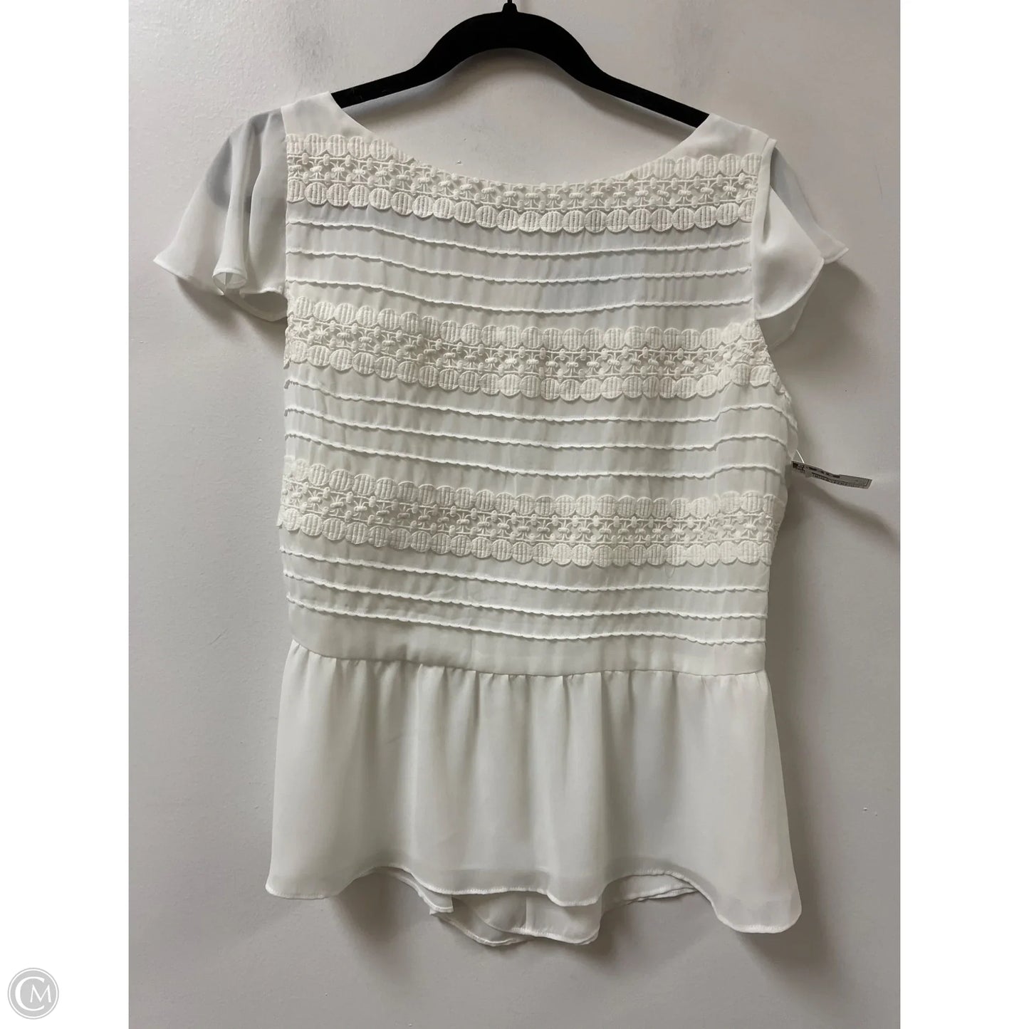 Top Short Sleeve By Antonio Melani In White, Size: M