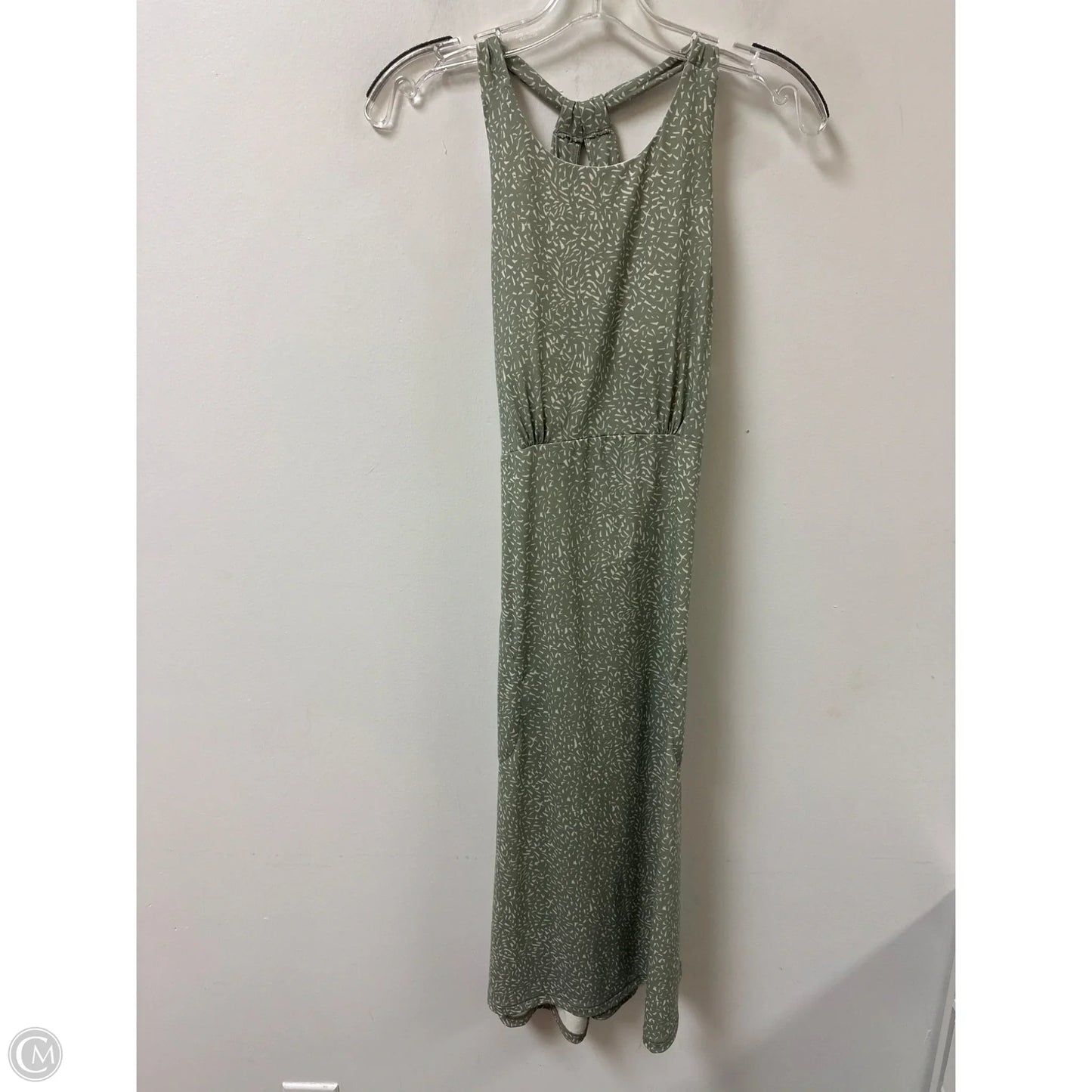 Dress Casual Midi By Prana In Green & White, Size: M