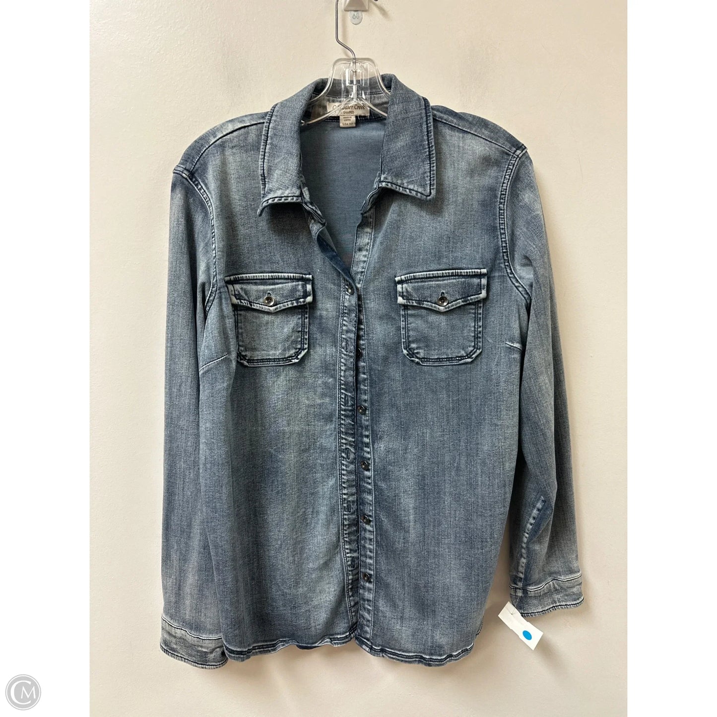 Blouse Long Sleeve By Coldwater Creek In Blue, Size: L
