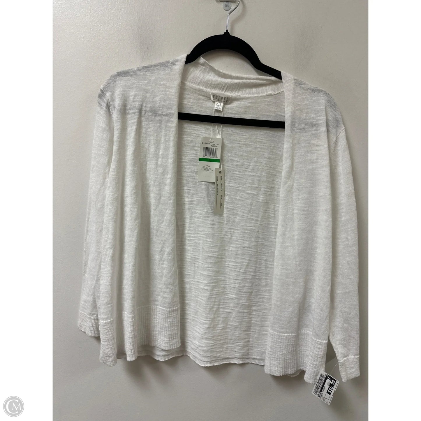 Sweater Cardigan By Spense In White, Size: L