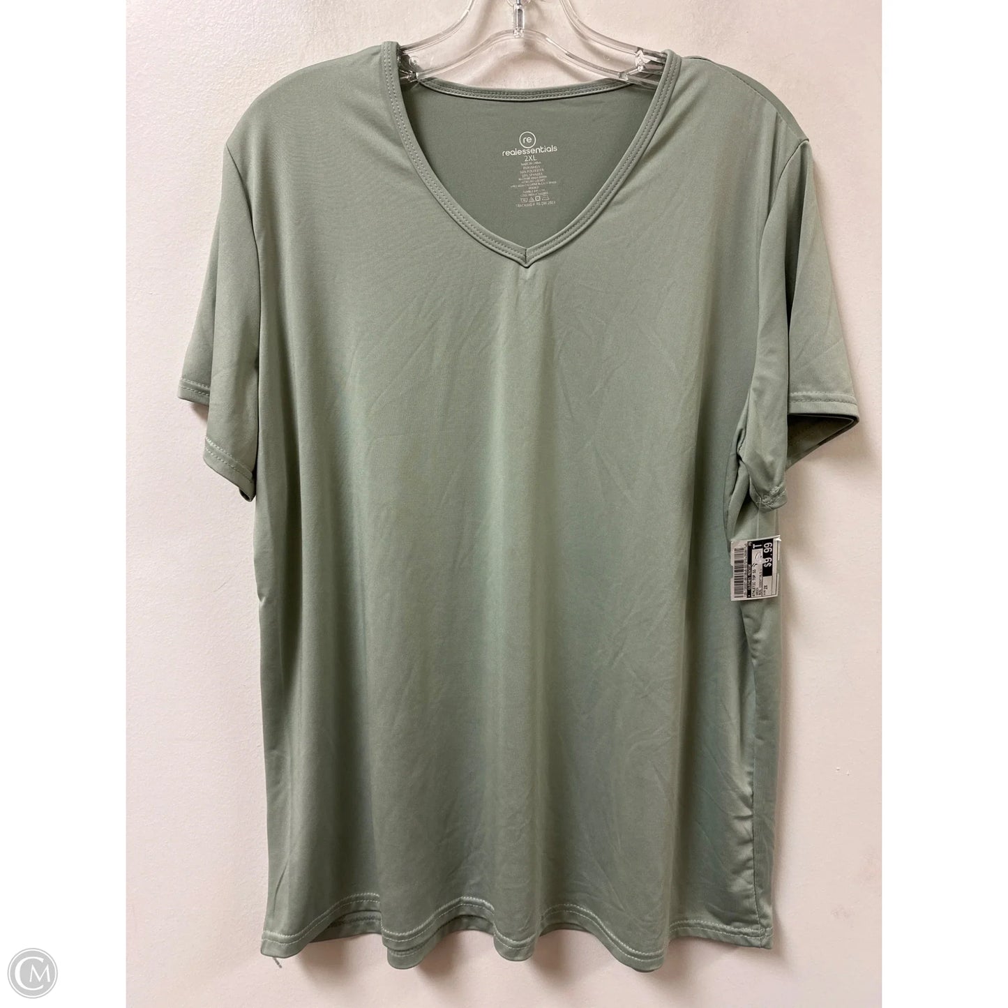 Athletic Top Short Sleeve By Clothes Mentor In Green, Size: 2x