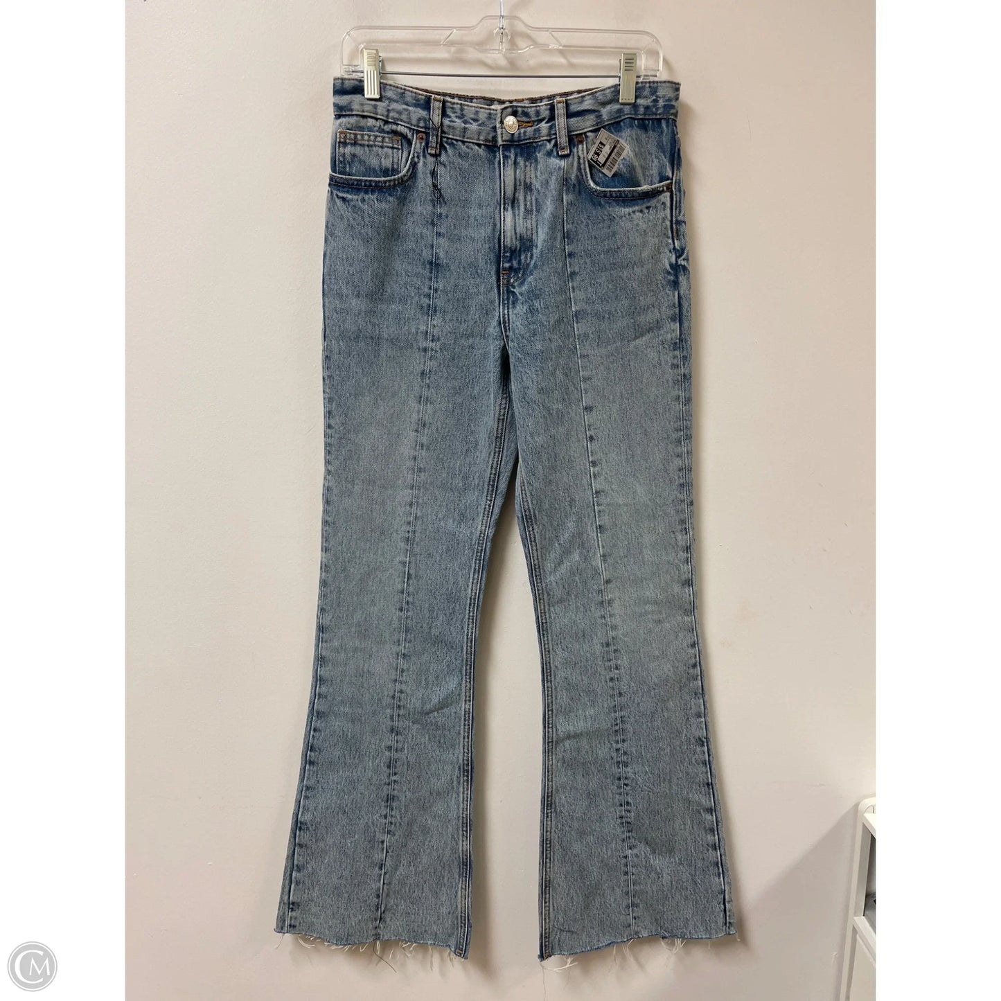 Jeans Flared By Zara In Blue Denim, Size: 10