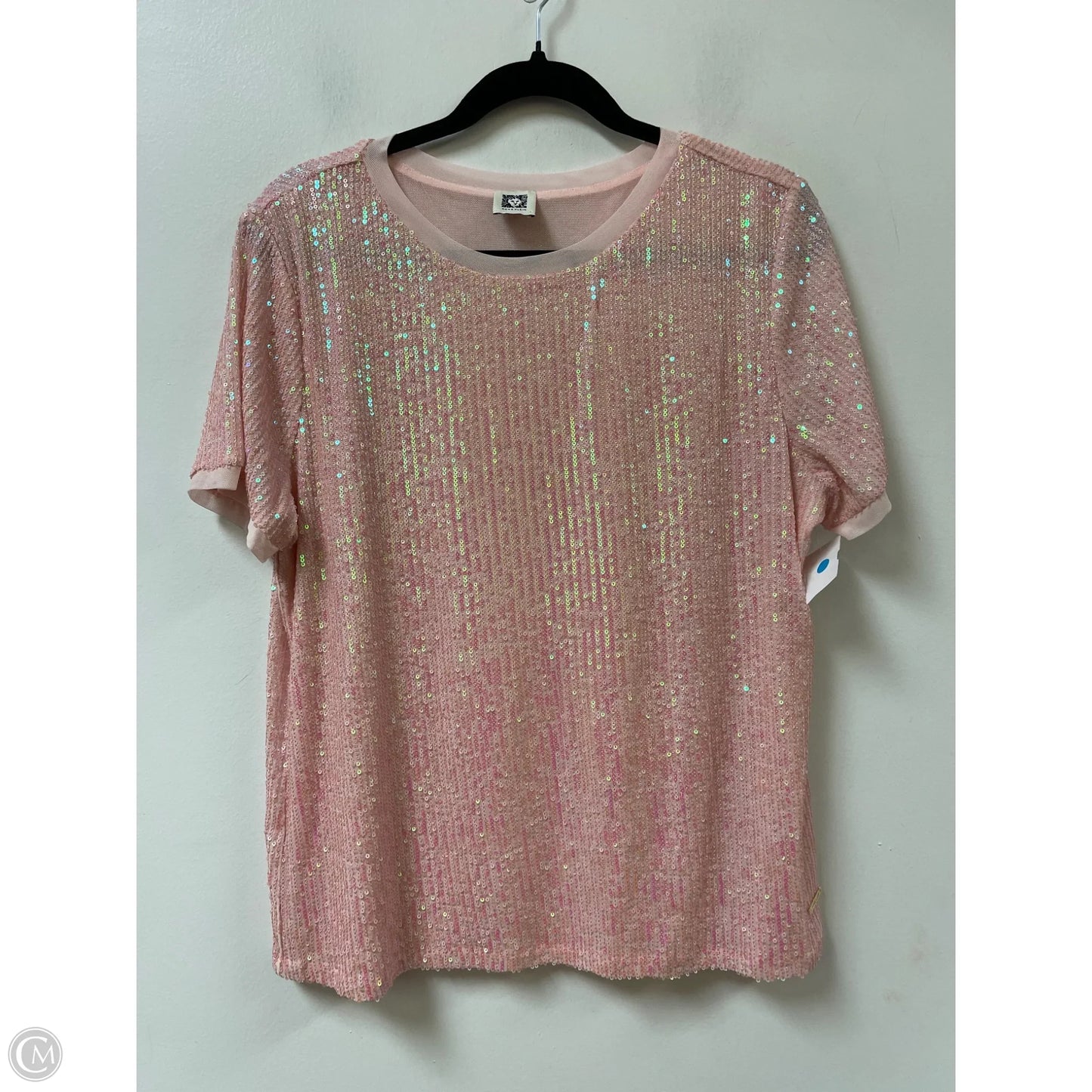 Top Short Sleeve By Anne Klein In Pink, Size: L