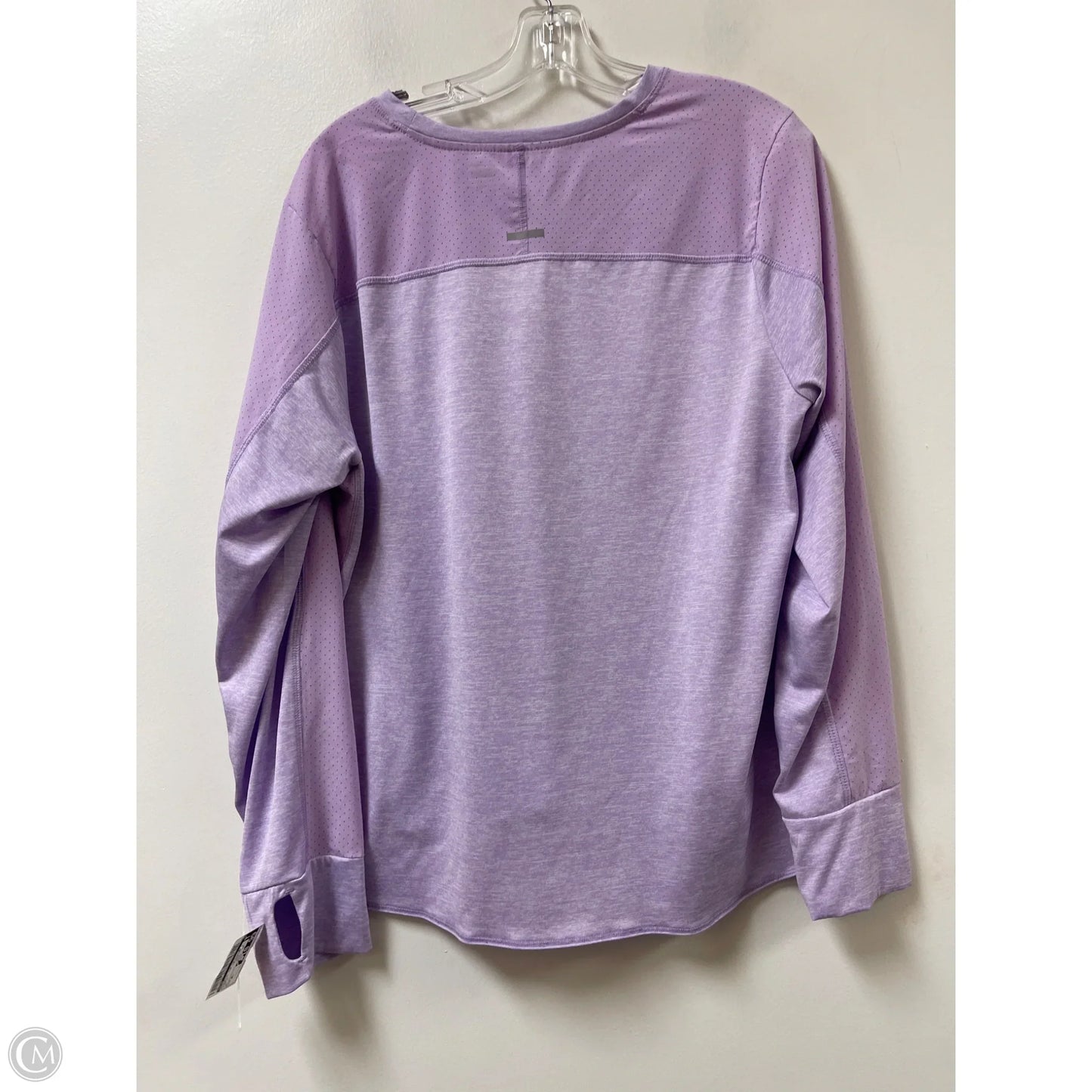 Athletic Top Long Sleeve Collar By Avia In Purple, Size: Xl